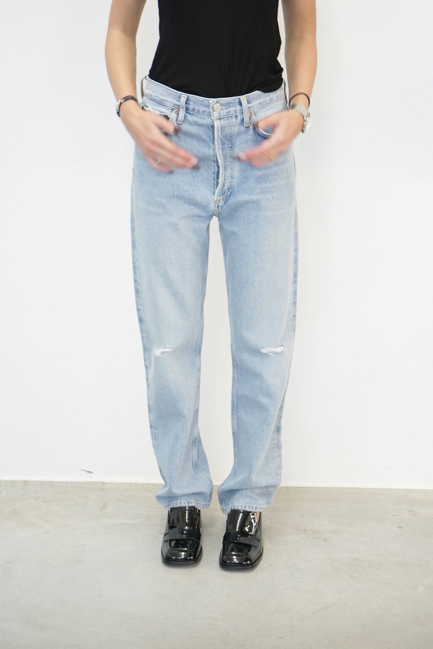 90s LOOSE FIT JEANS WITH PINCH WAIST IN FLASH Jeans AGOLDE 