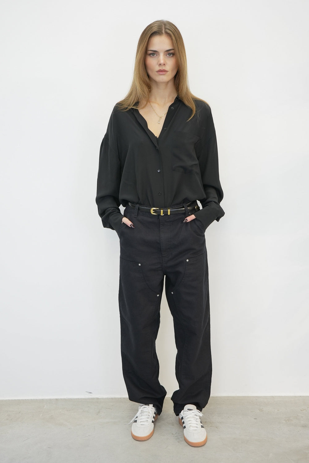 ETHEL DOUBLE KNEE PANT IN BLACK PANT CARHARTT 