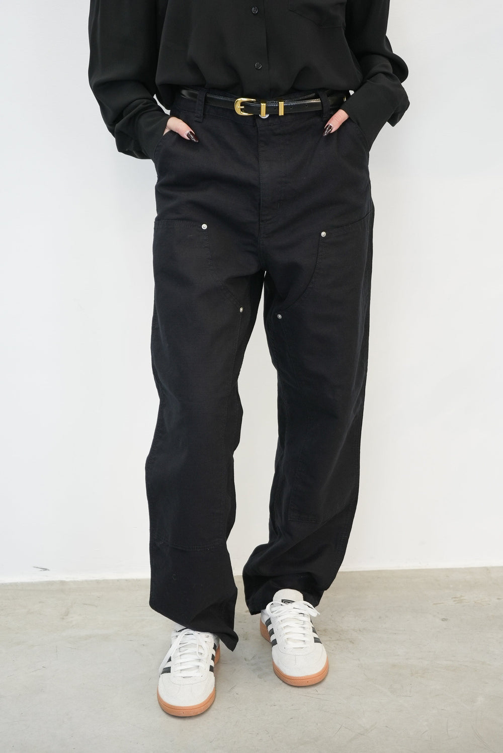 ETHEL DOUBLE KNEE PANT IN BLACK PANT CARHARTT 