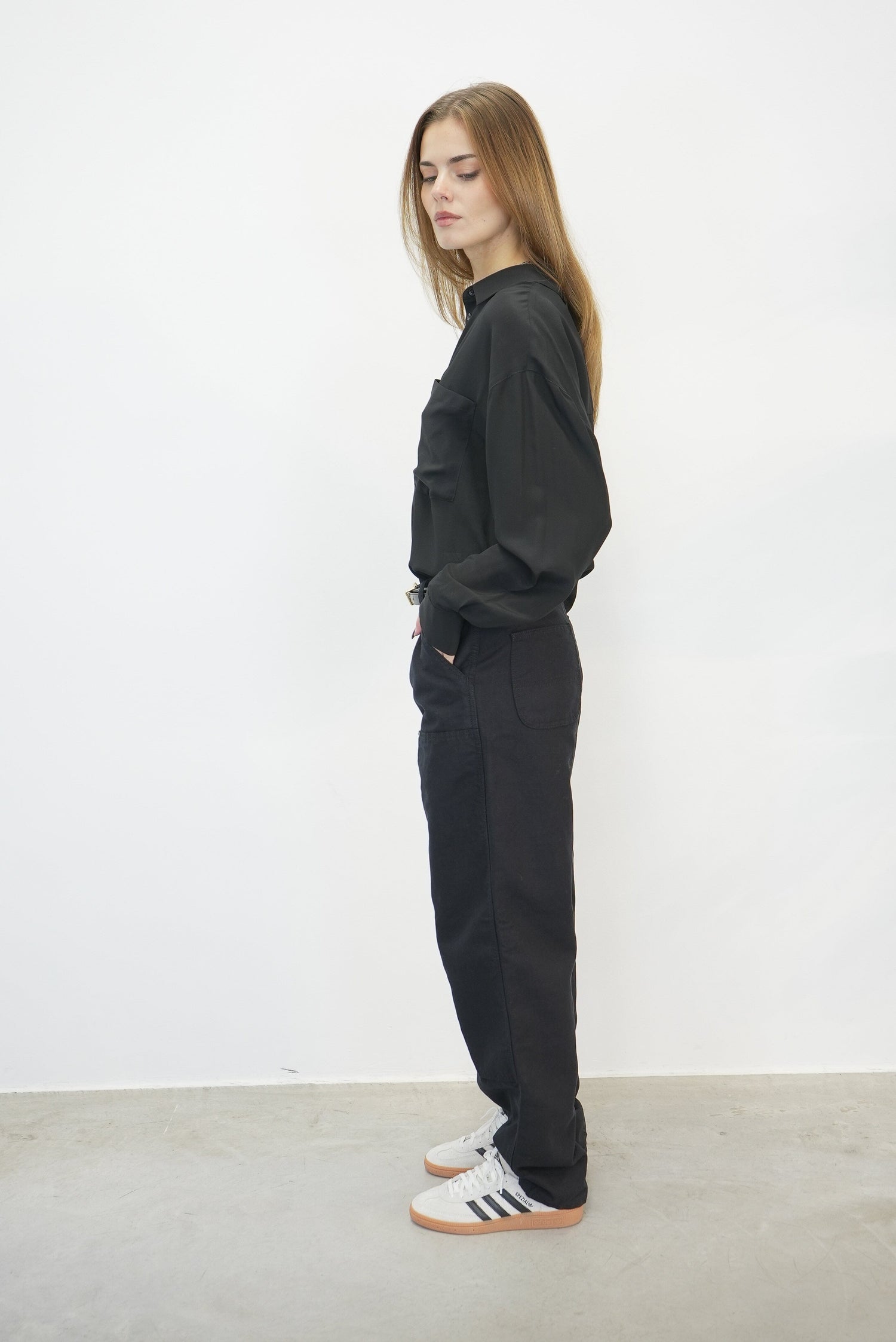 ETHEL DOUBLE KNEE PANT IN BLACK PANT CARHARTT 