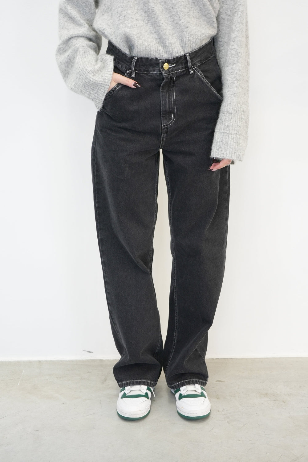 SIMPLE PANT IN BLACK STONE PANT CARHARTT 