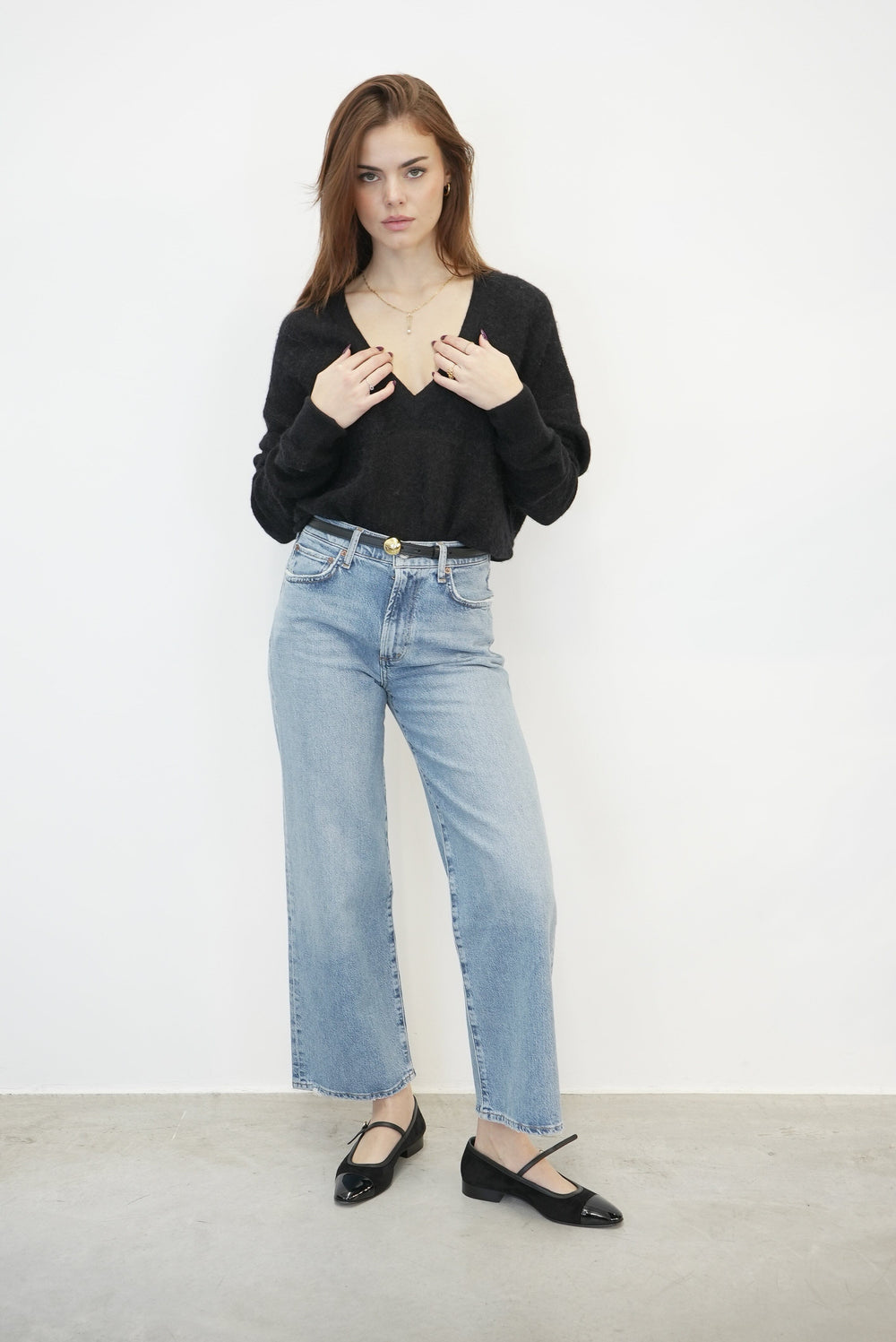 HARPER CROP IN HASSLE JEANS AGOLDE 