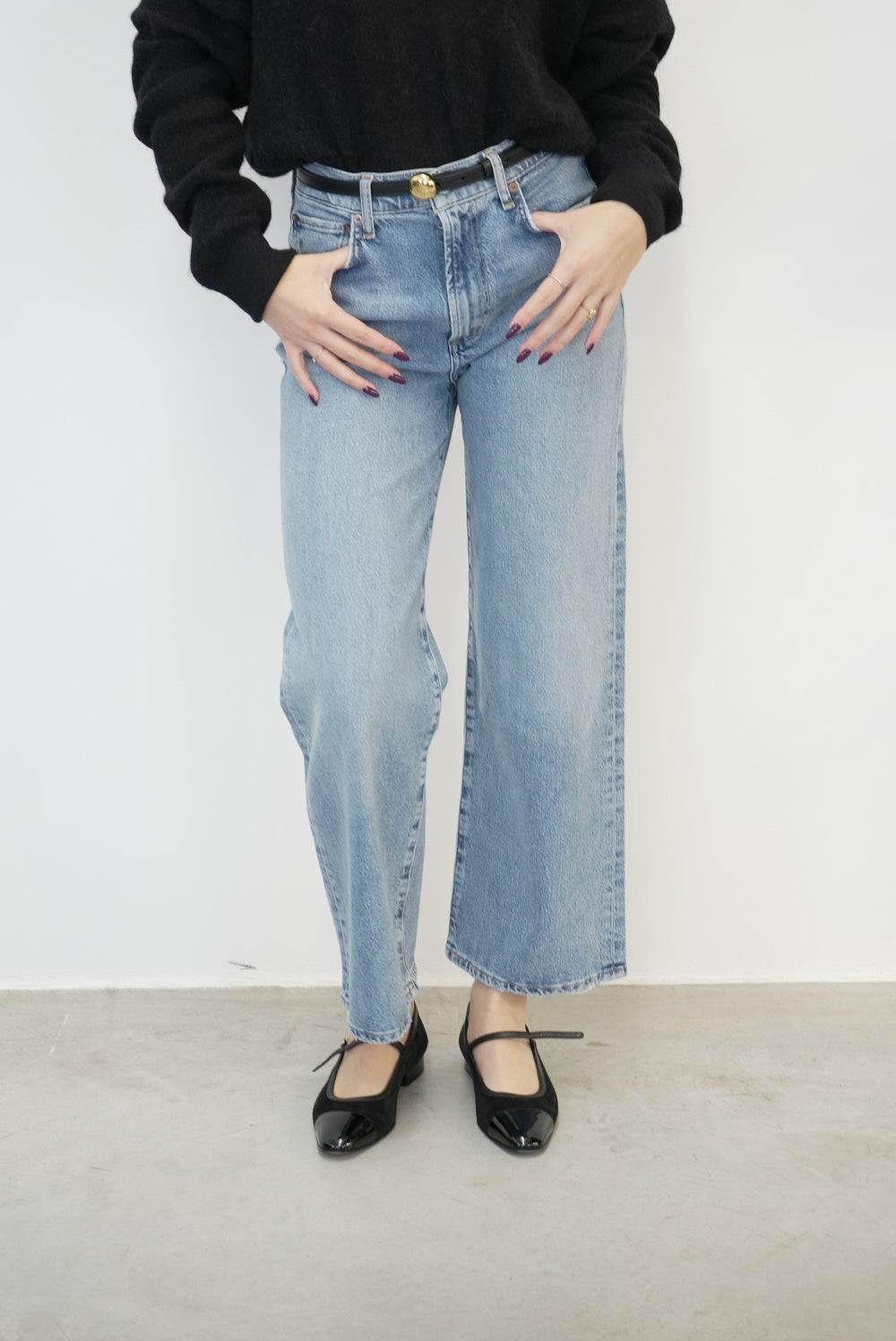 HARPER CROP IN HASSLE JEANS AGOLDE 