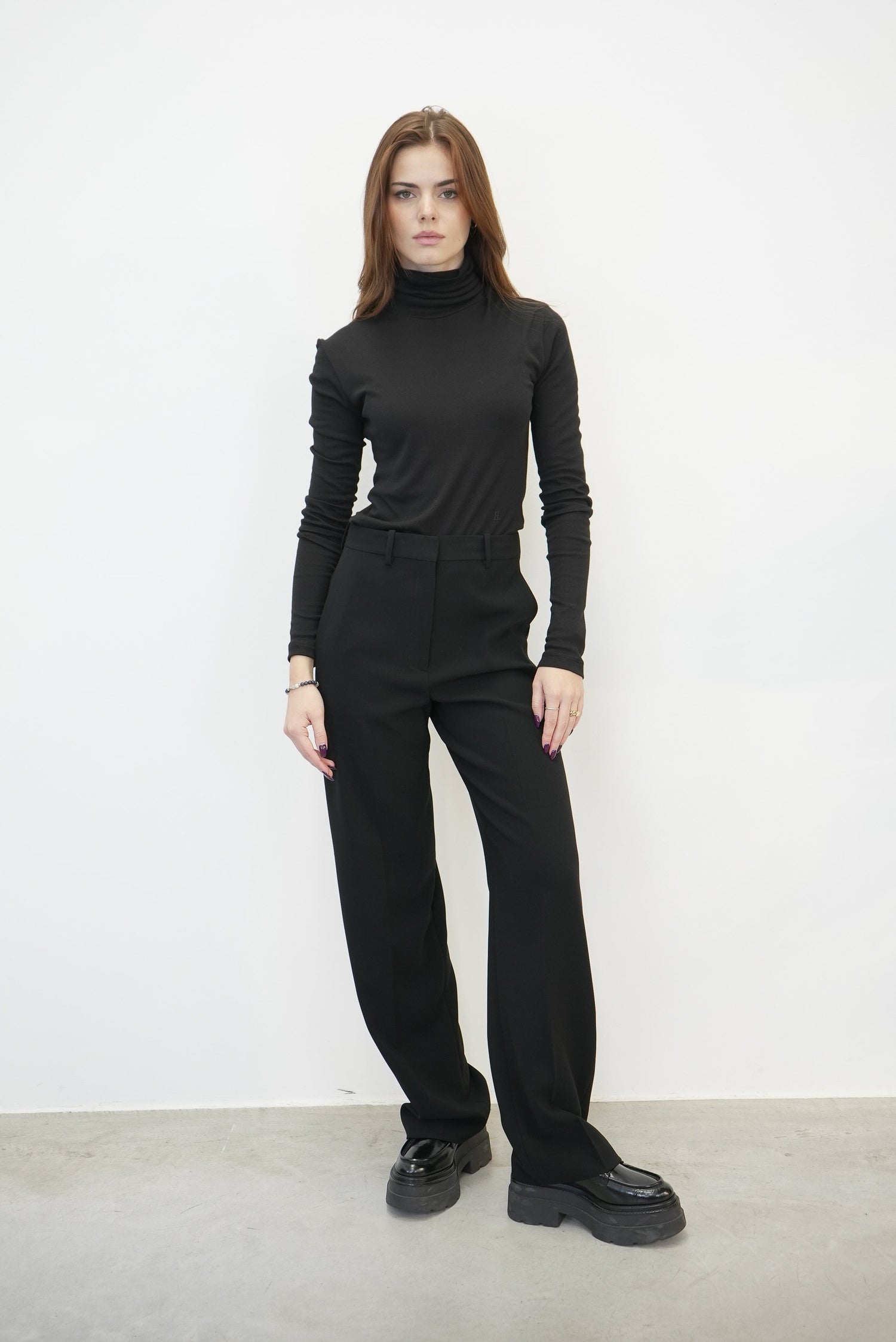 LONGSLEEVE TURTLENECK SOFT RIB IN BLACK KNIT HELMUT LANG 