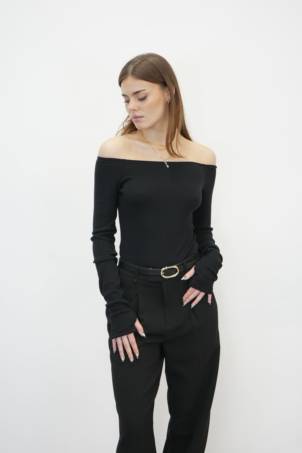 NADIA BODYSUIT OFF SHOULDER DETAIL BODYSUIT THE ANDAMANE 