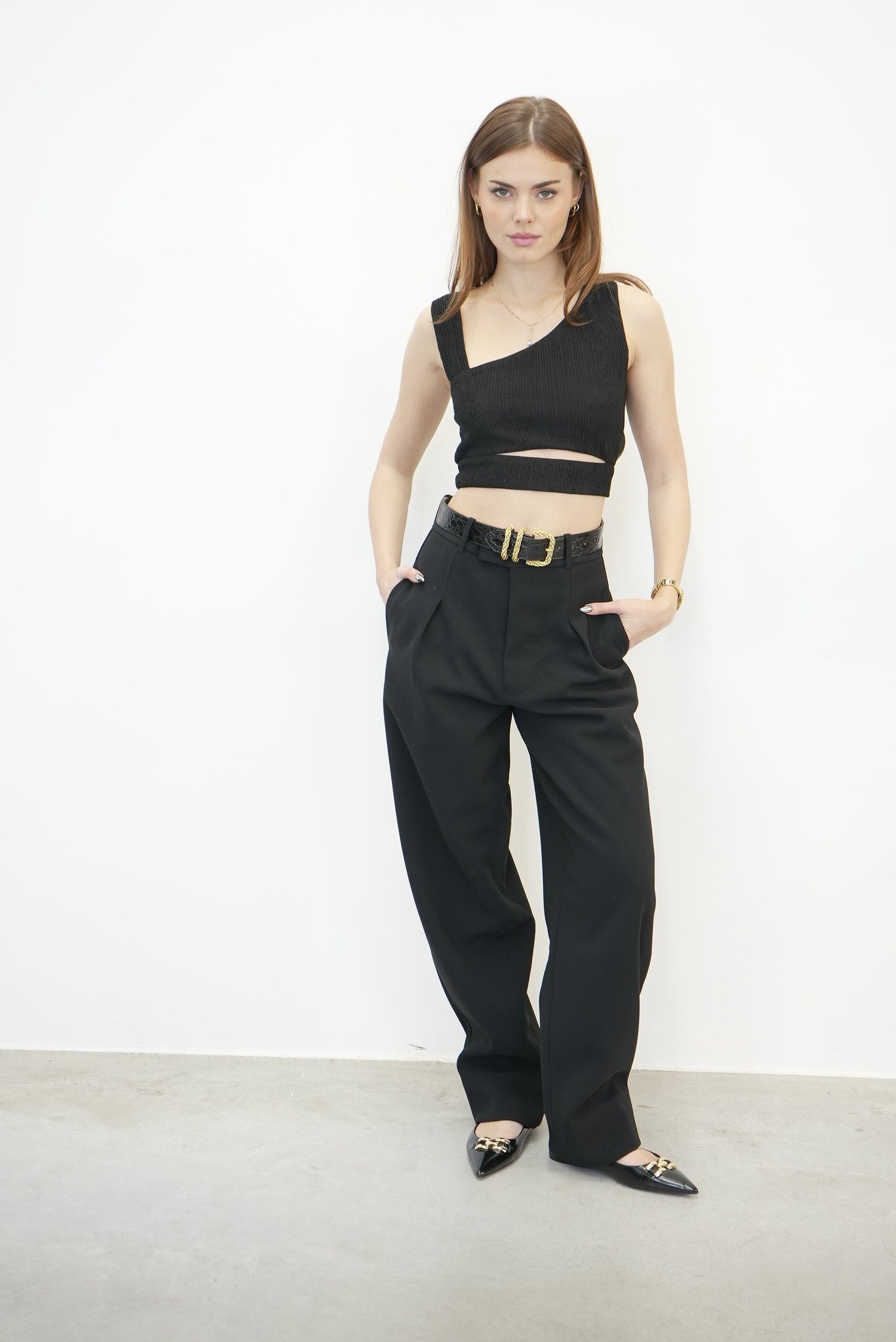 PSALM BOYISH HEAVY CREPE PANTS PANTS KURE 