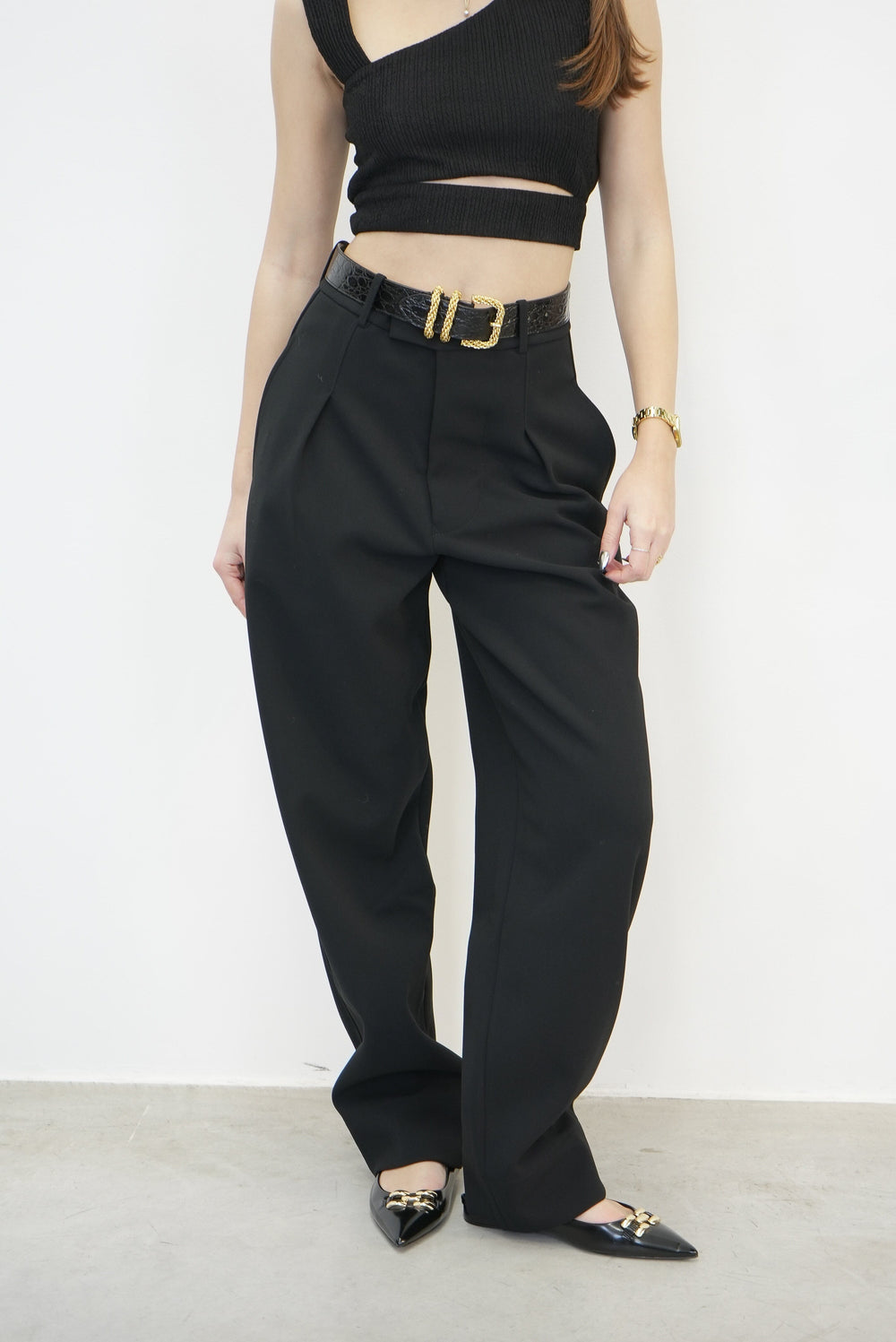 PSALM BOYISH HEAVY CREPE PANTS PANTS KURE 