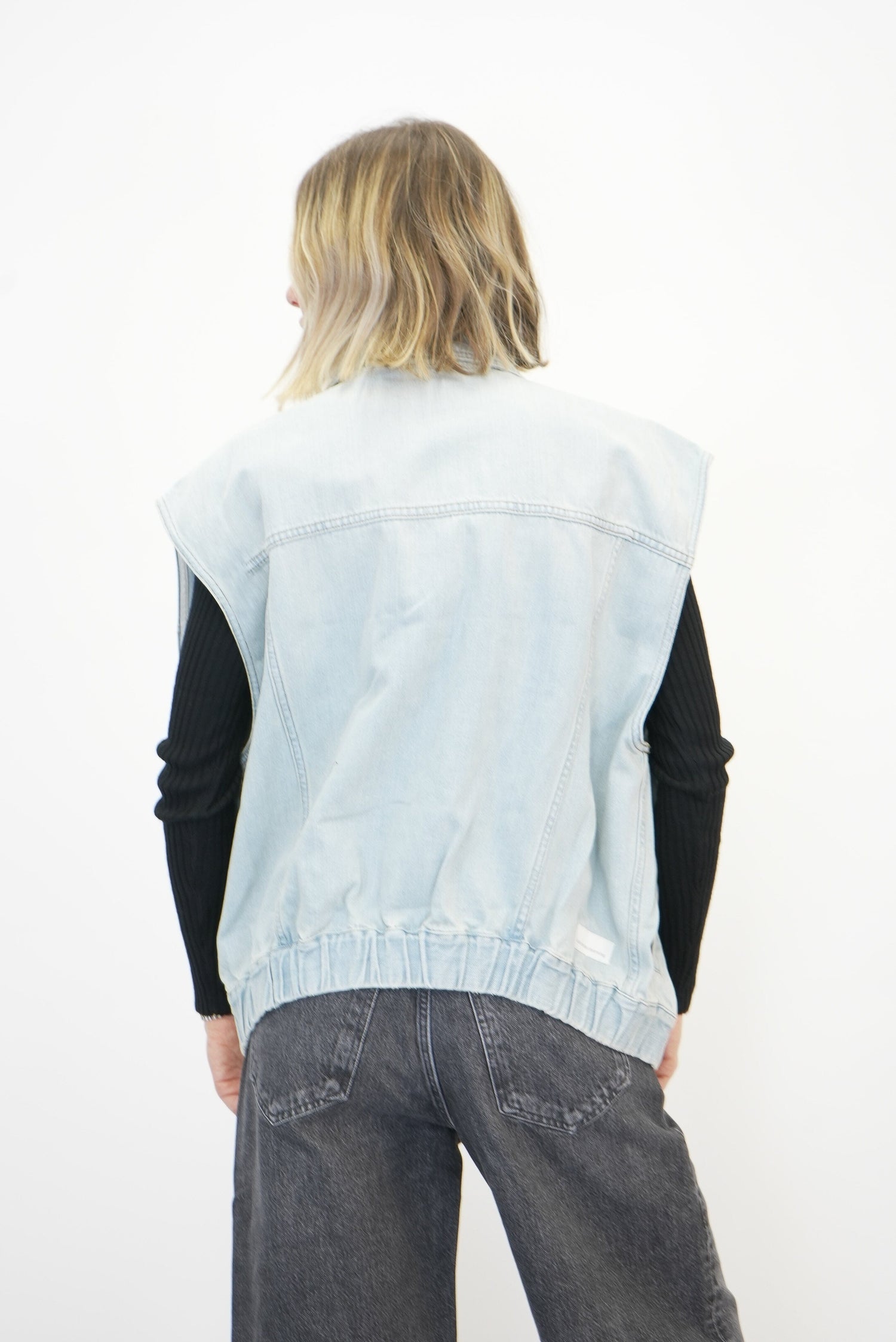 DONATELLA DENIM GILET JACKET 9 IN THE MORNING 