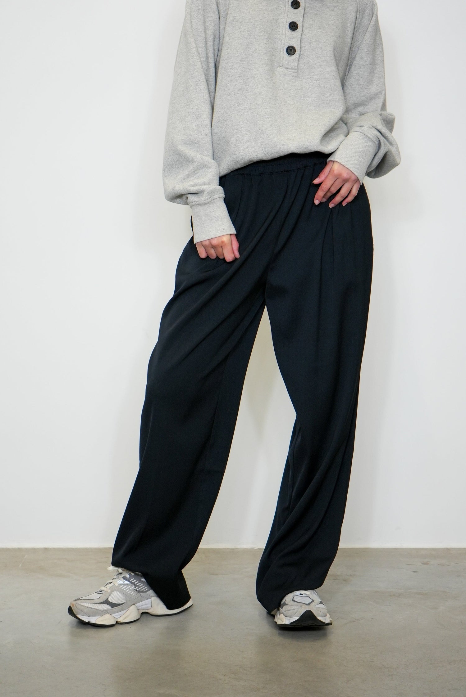 JULIA ELASTIC WAIST WIDE LEG PANTS PANTS SAMSOE SAMSOE 