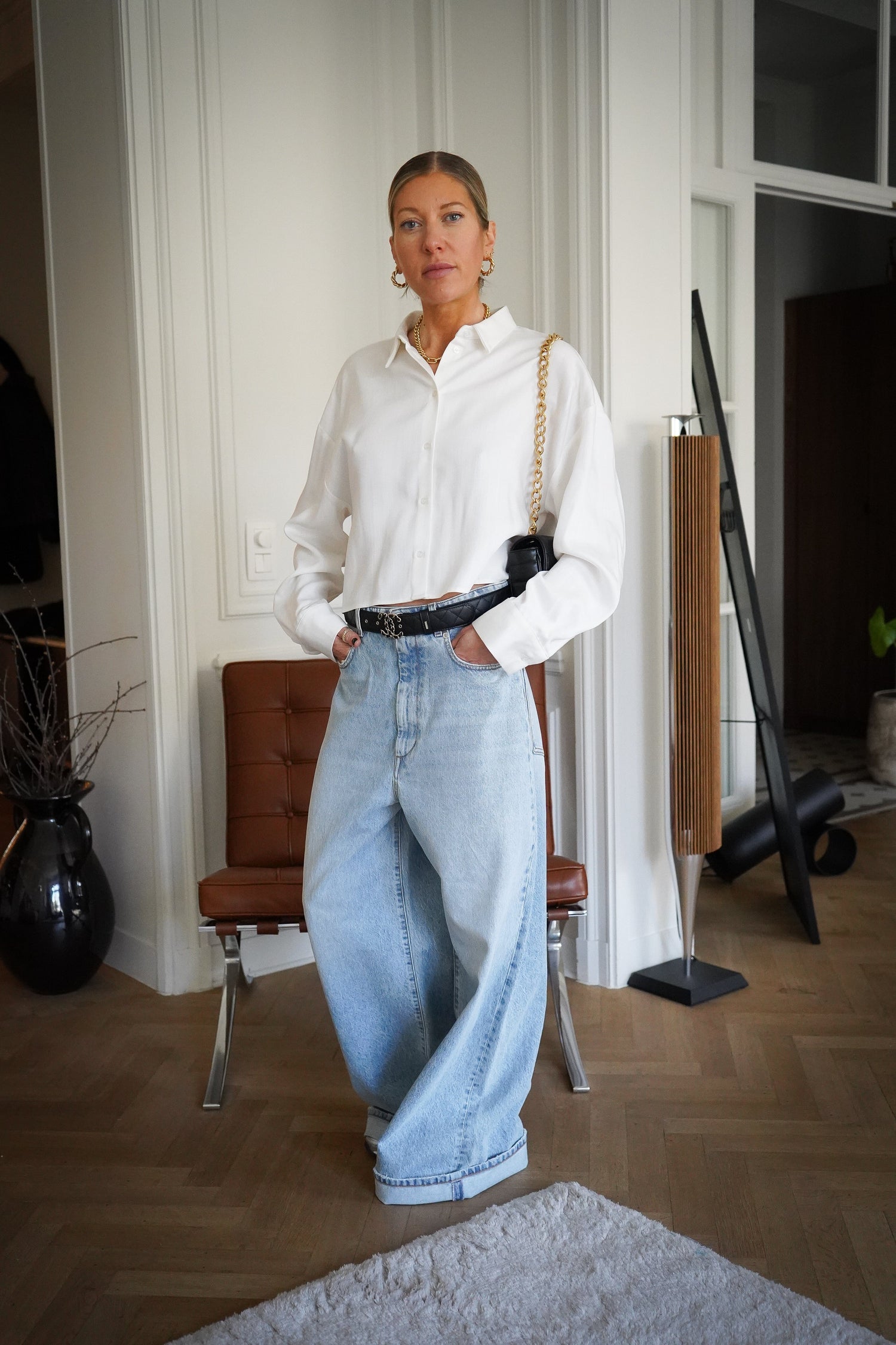 ANGRI THE WIDE LEG DENIM JEANS MAXMARA 