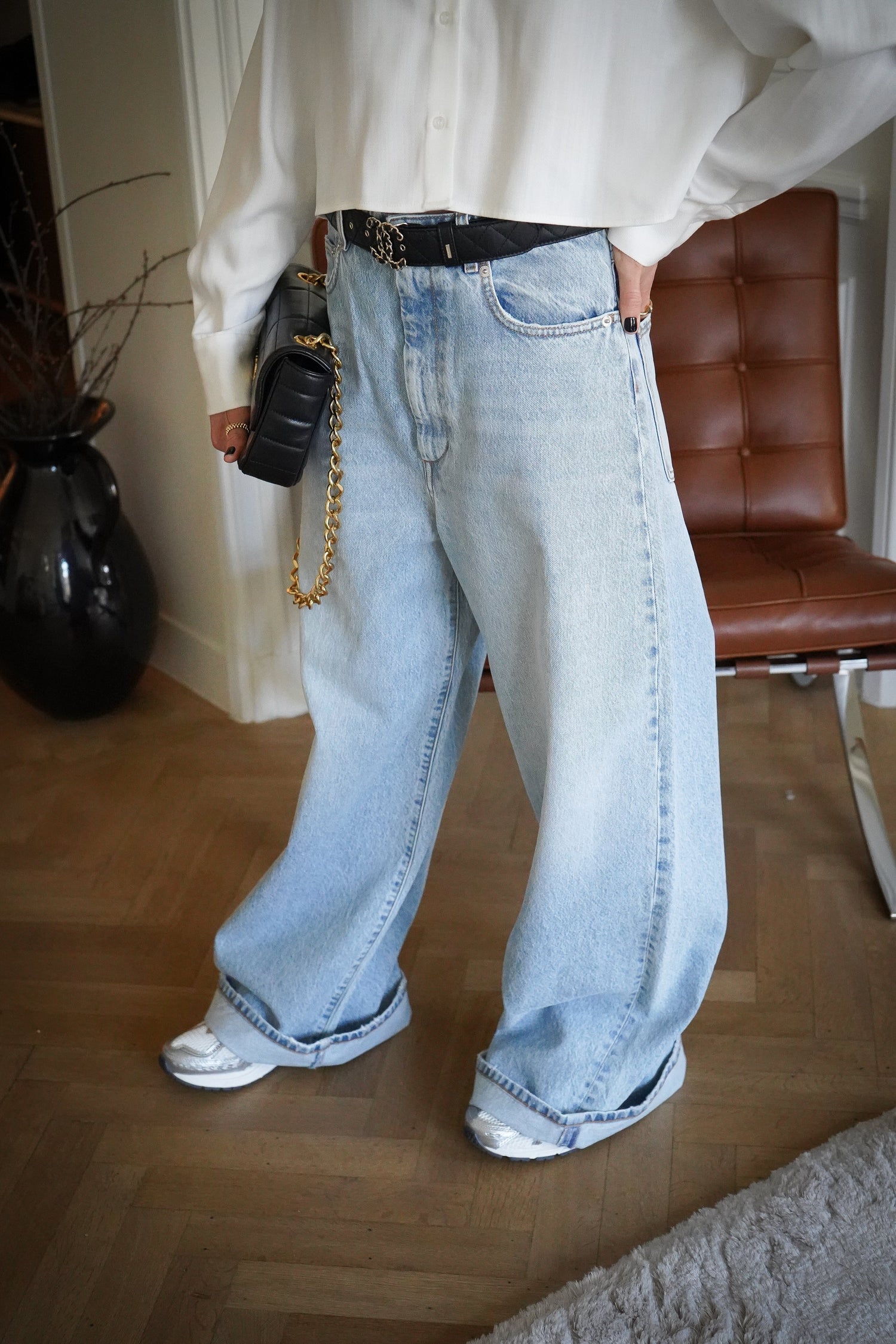 ANGRI THE WIDE LEG DENIM JEANS MAXMARA 