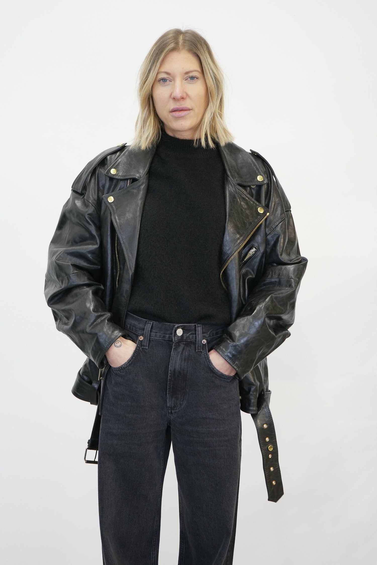 THE PERFECT LEATHER BIKER JACKET JACKET HALFBOY 