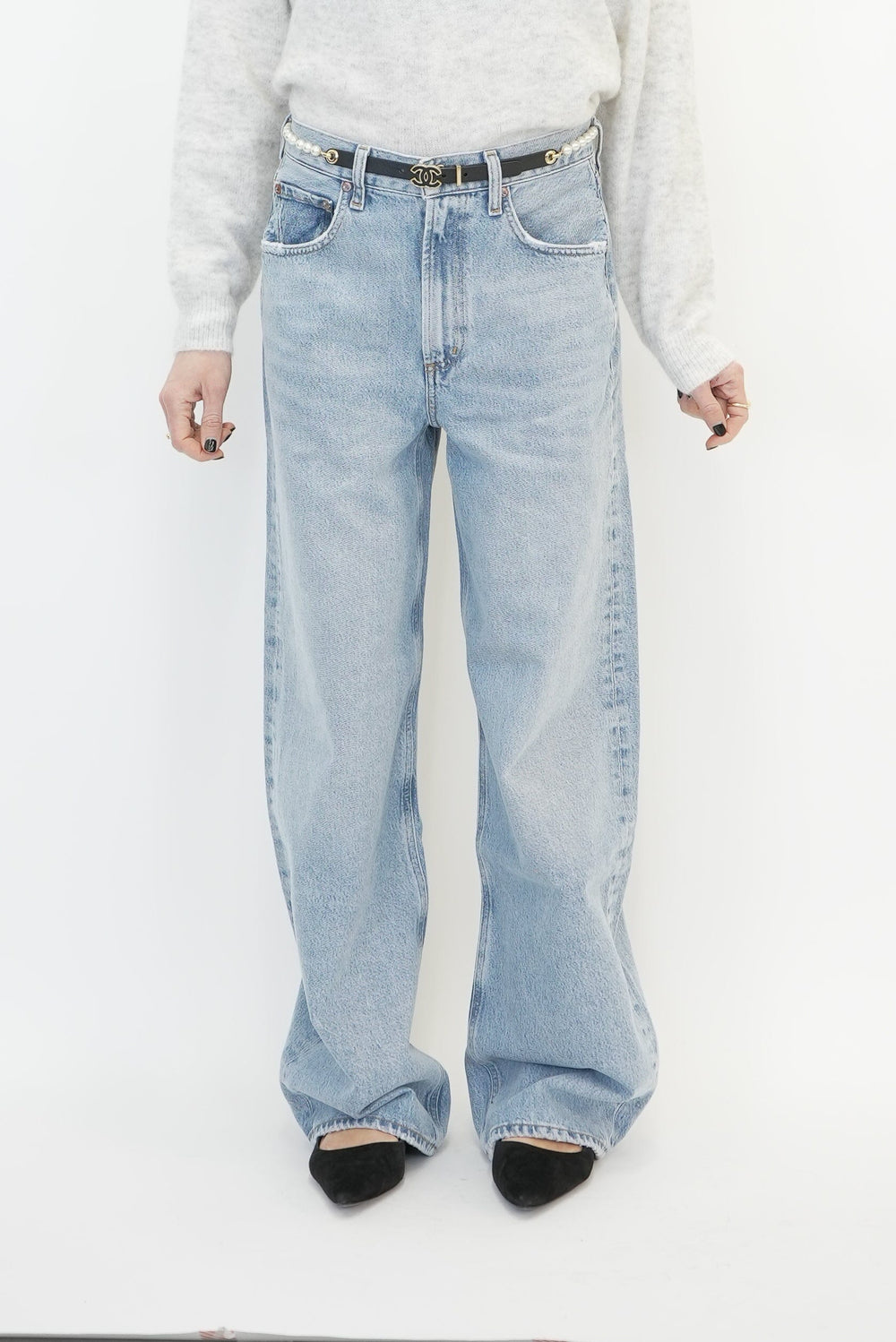 LOW CURVE JEANS IN FORCE JEANS AGOLDE 