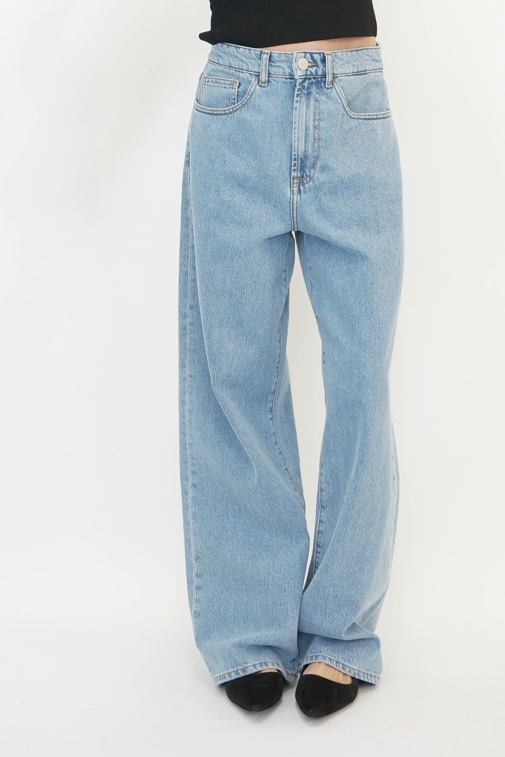 RELAXED WIDE LEG DENIM JEANS ROHE 