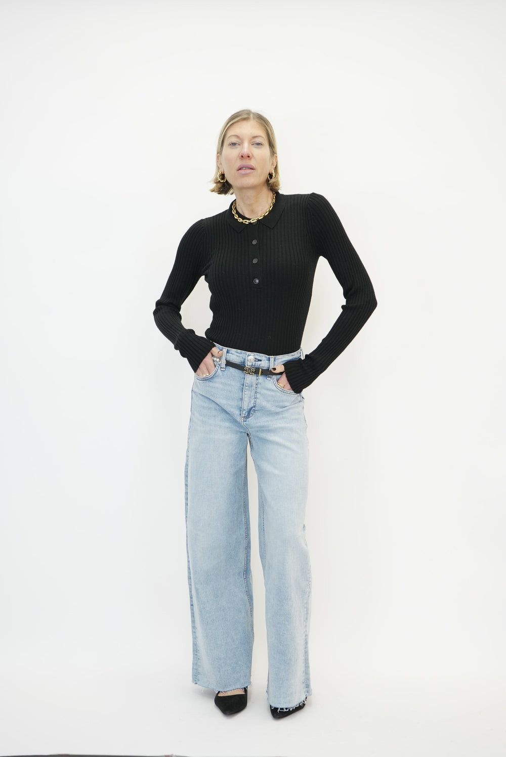 FLEXI SOFIE ANKLE WIDE LEG JEANS IN LOU JEANS RAG&BONE 