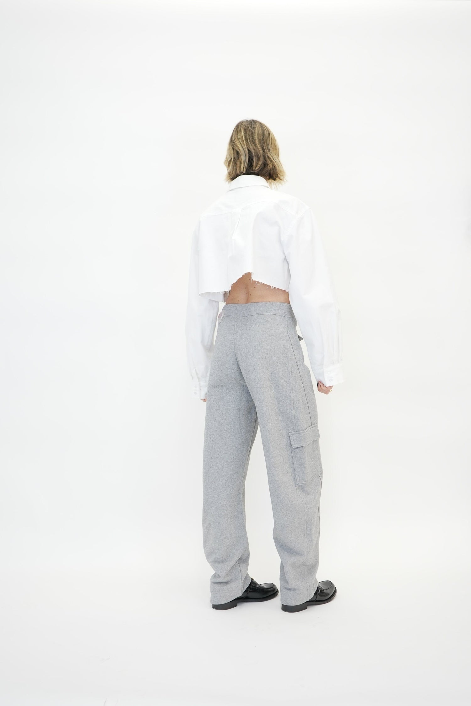 HEAVY TERRY CURVED PANTS PANTS GANNI 