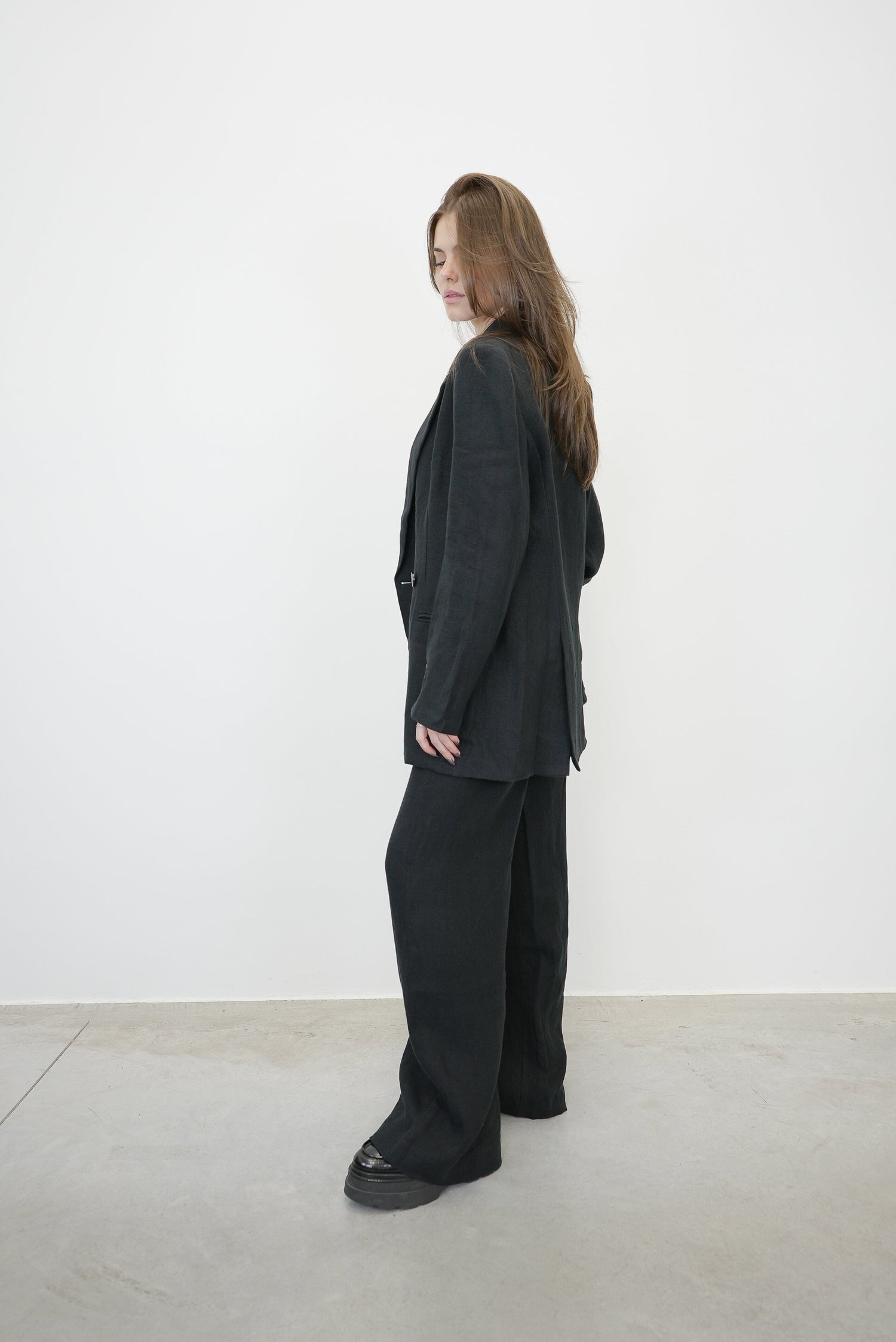 LINEN WIDE LEG PANTS PANTS ST AGNI 