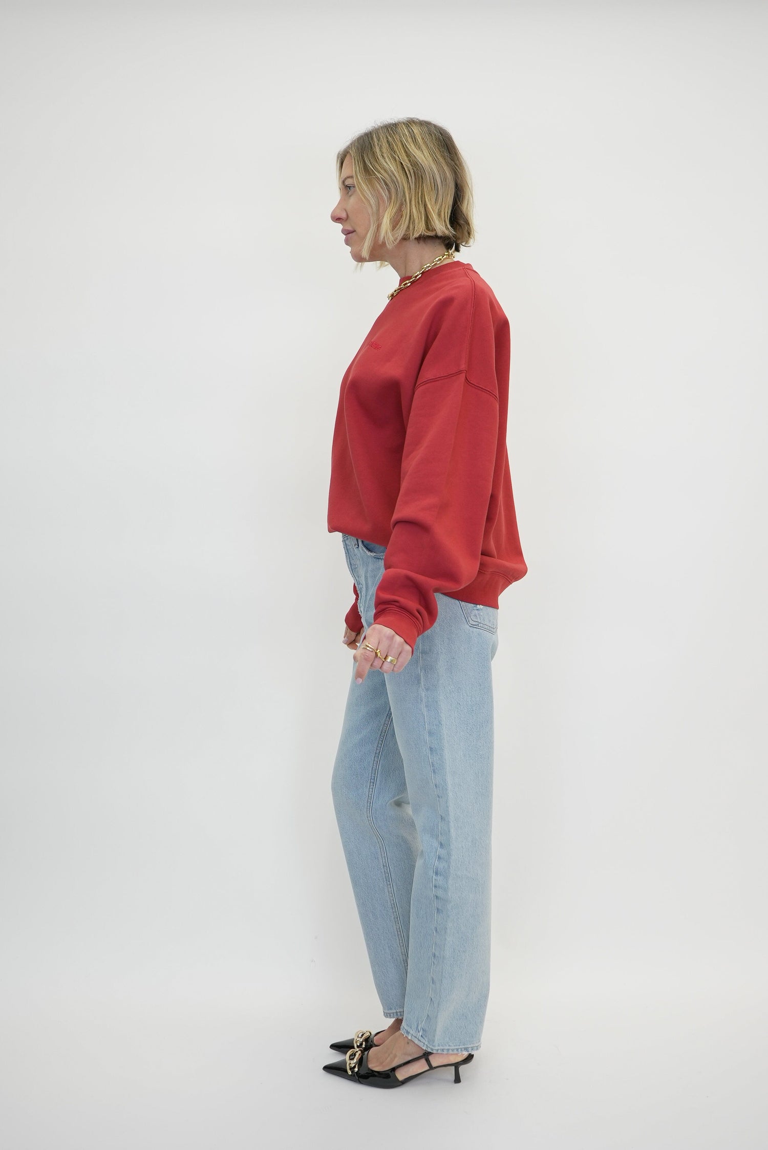 MILES SWEATSHIRT IN WASHED RED SWEATSHIRT ANINE BING 