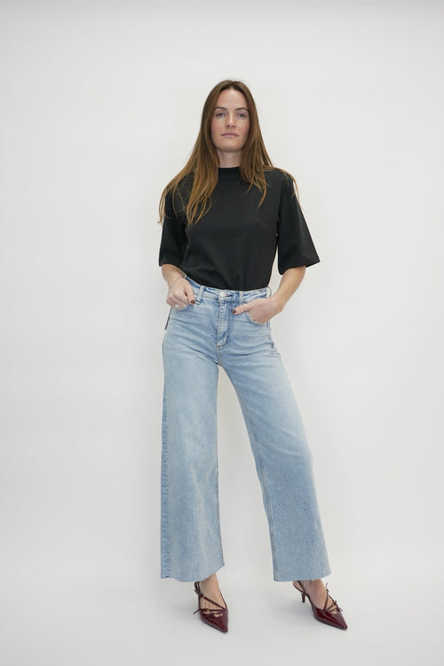 FLEXI SOFIE ANKLE WIDE LEG JEANS IN LOU