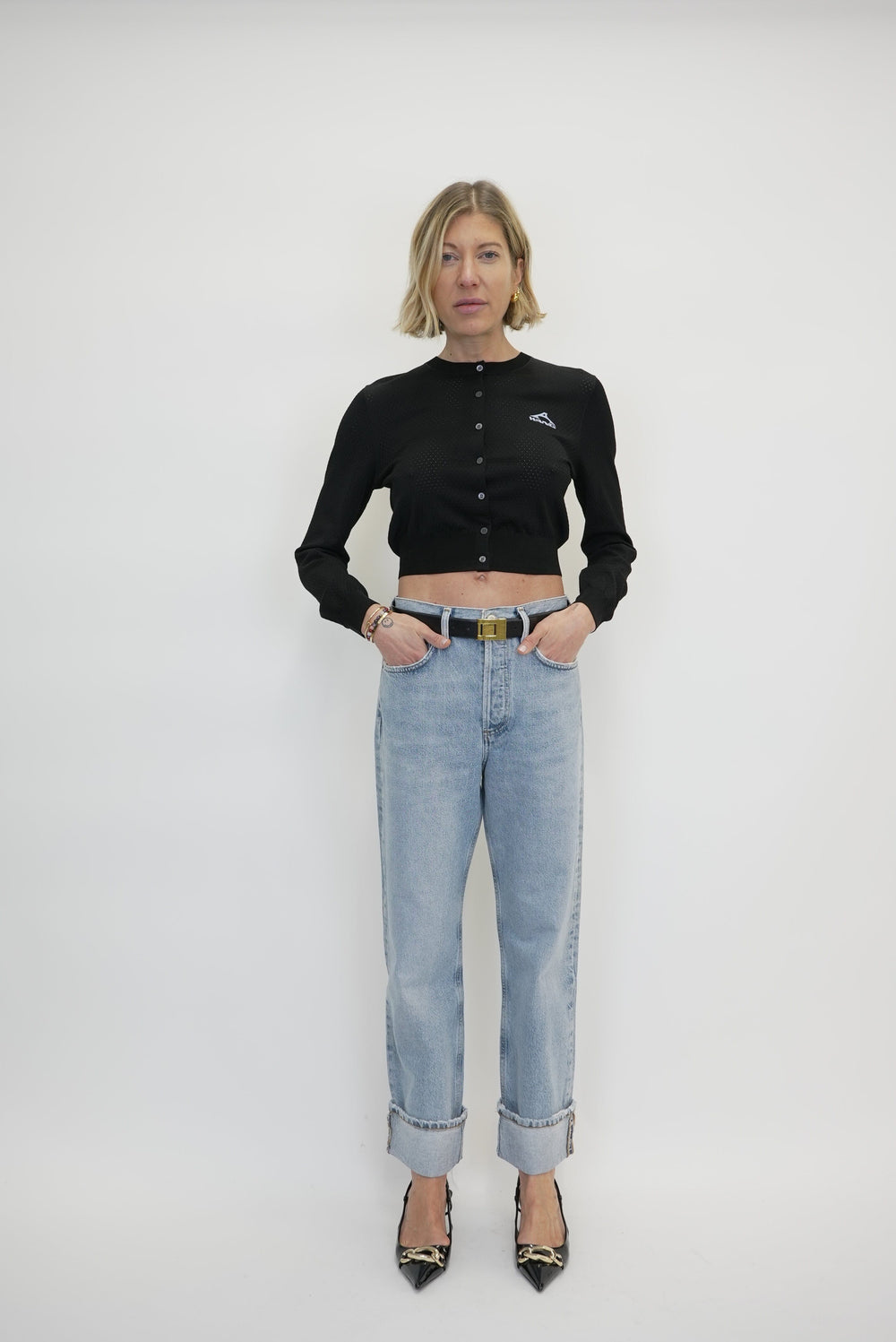 FRAN LOOSE FIT STRAIGHT LEG JEANS IN FORCE JEANS AGOLDE 