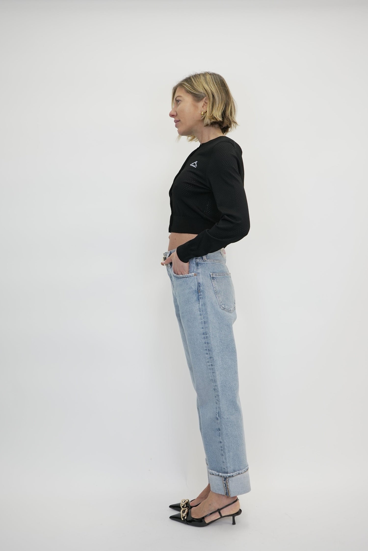 FRAN LOOSE FIT STRAIGHT LEG JEANS IN FORCE JEANS AGOLDE 