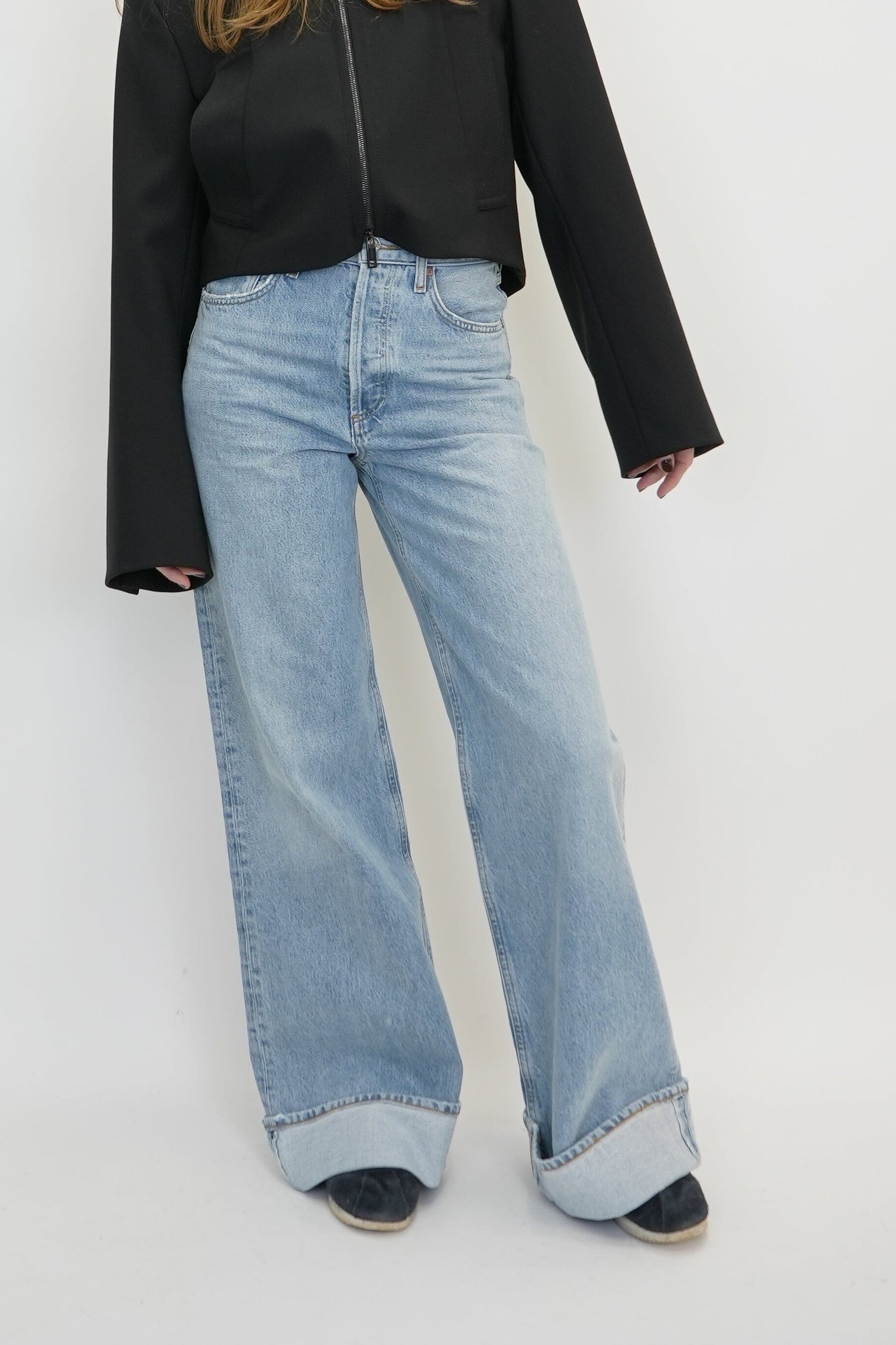 DAME WIDE LEG CUFF DETAIL JEANS JEANS AGOLDE 