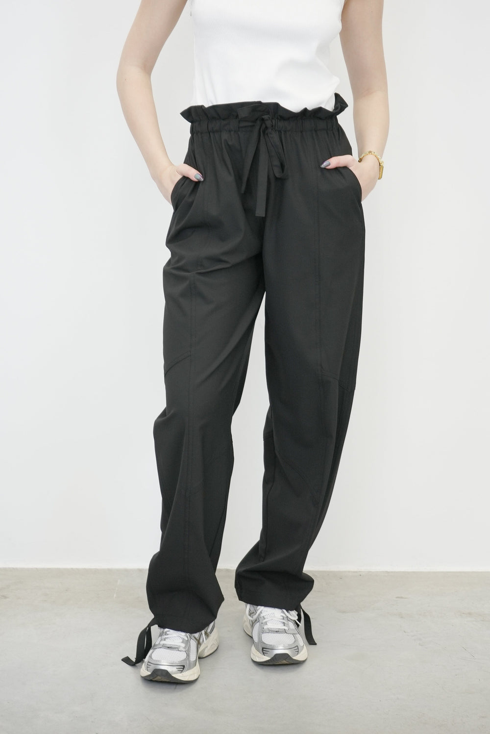 DRAPEY ELASTICATED WAIST PANTS PANTS GANNI 