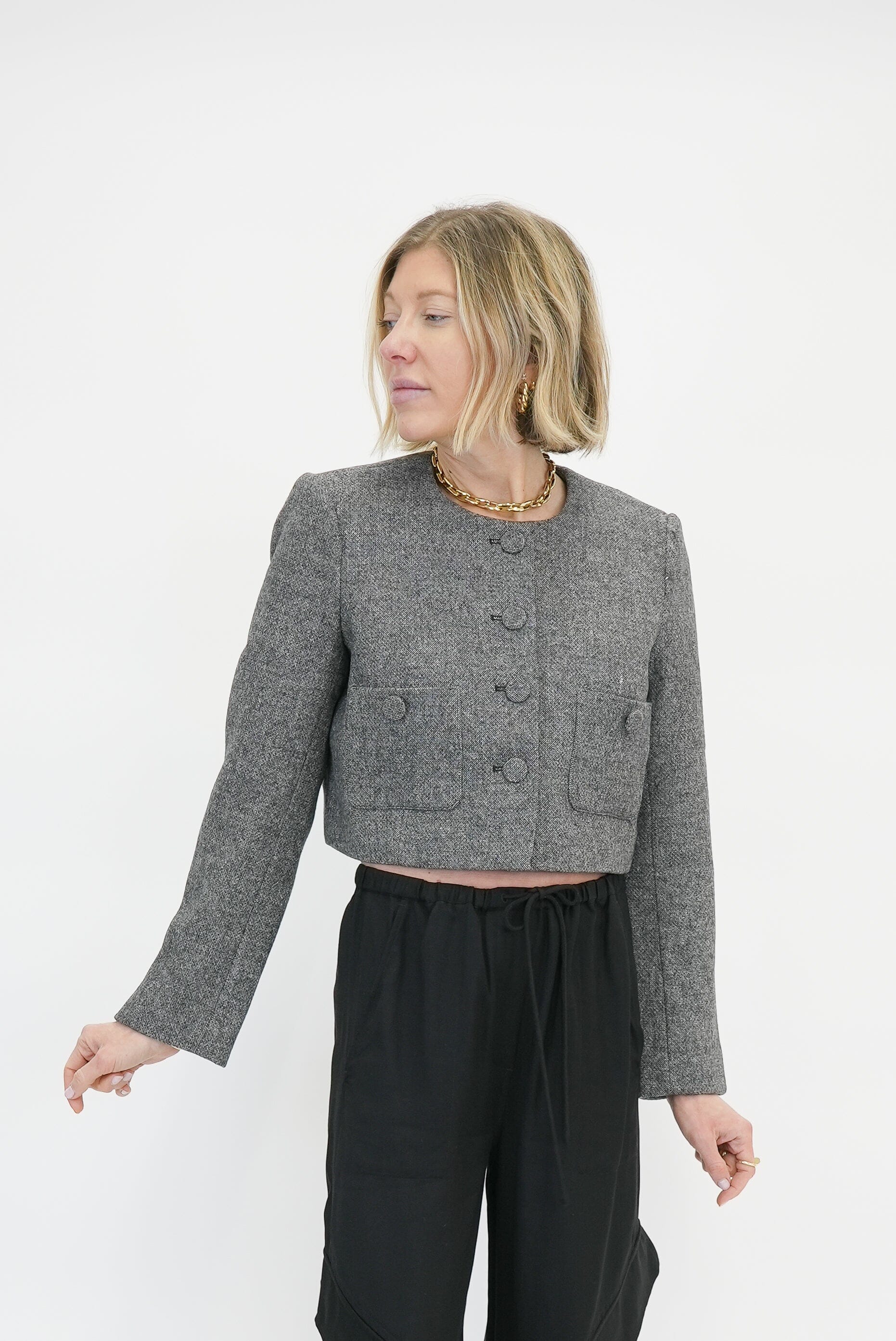 JULY JACKET IN GREY JACKET KURE 