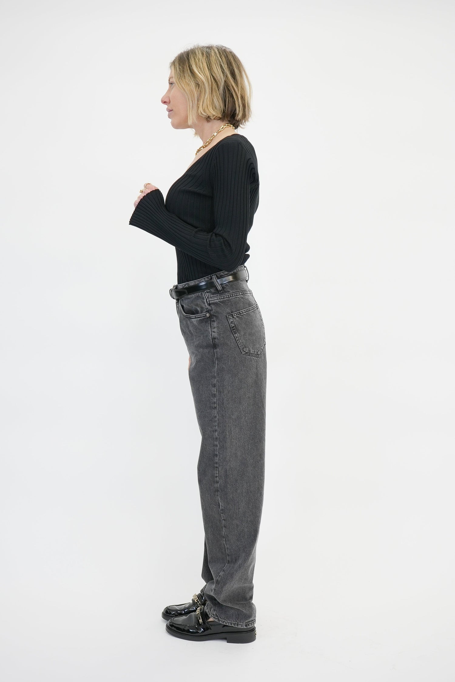 HANNAH 90'S JEANS IN WASHED BLACK JEANS KURE 