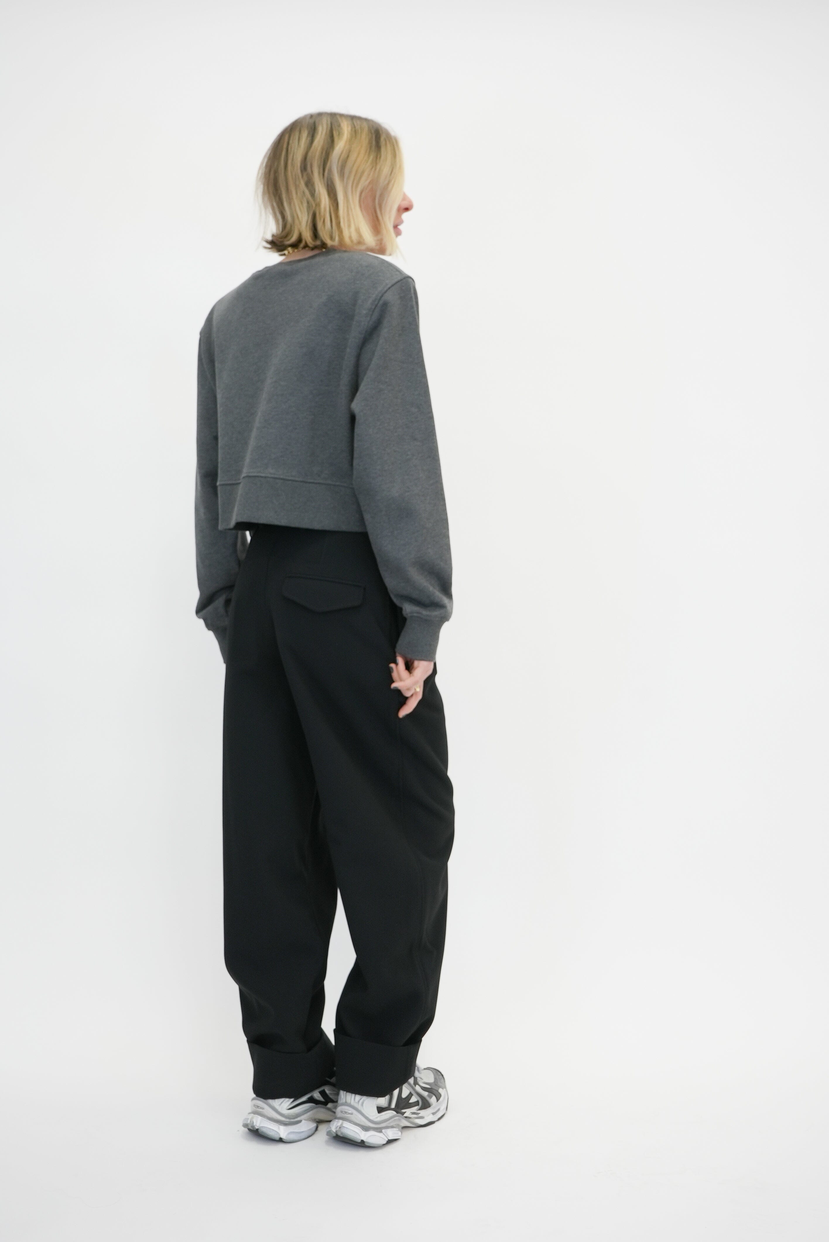 SOO SWEATSHIRT WITH SHOULDER PADS SWEATSHIRT KURE 