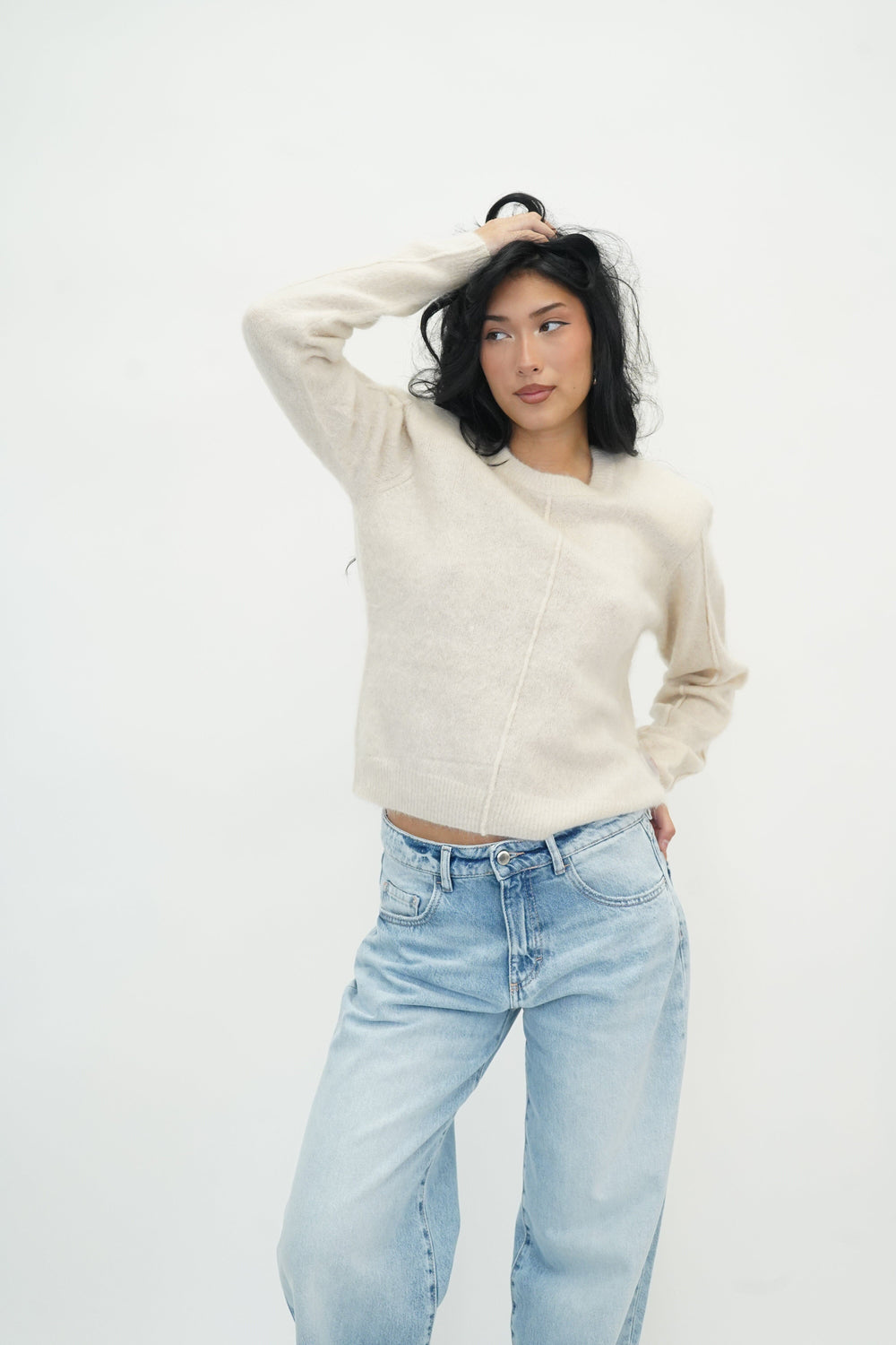 ROMA SWEATER IN CHAMPAGNE SWEATER THE GARMENT 