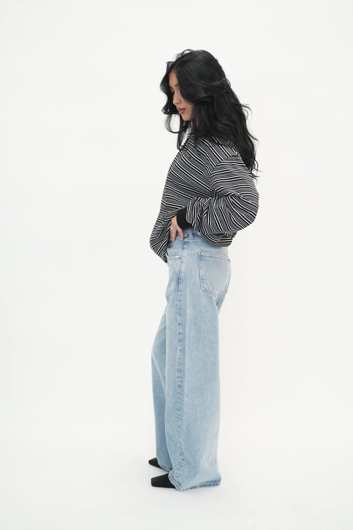 STEFFI OVERSIZED POLO BLACK POLO OVAL SQUARE 