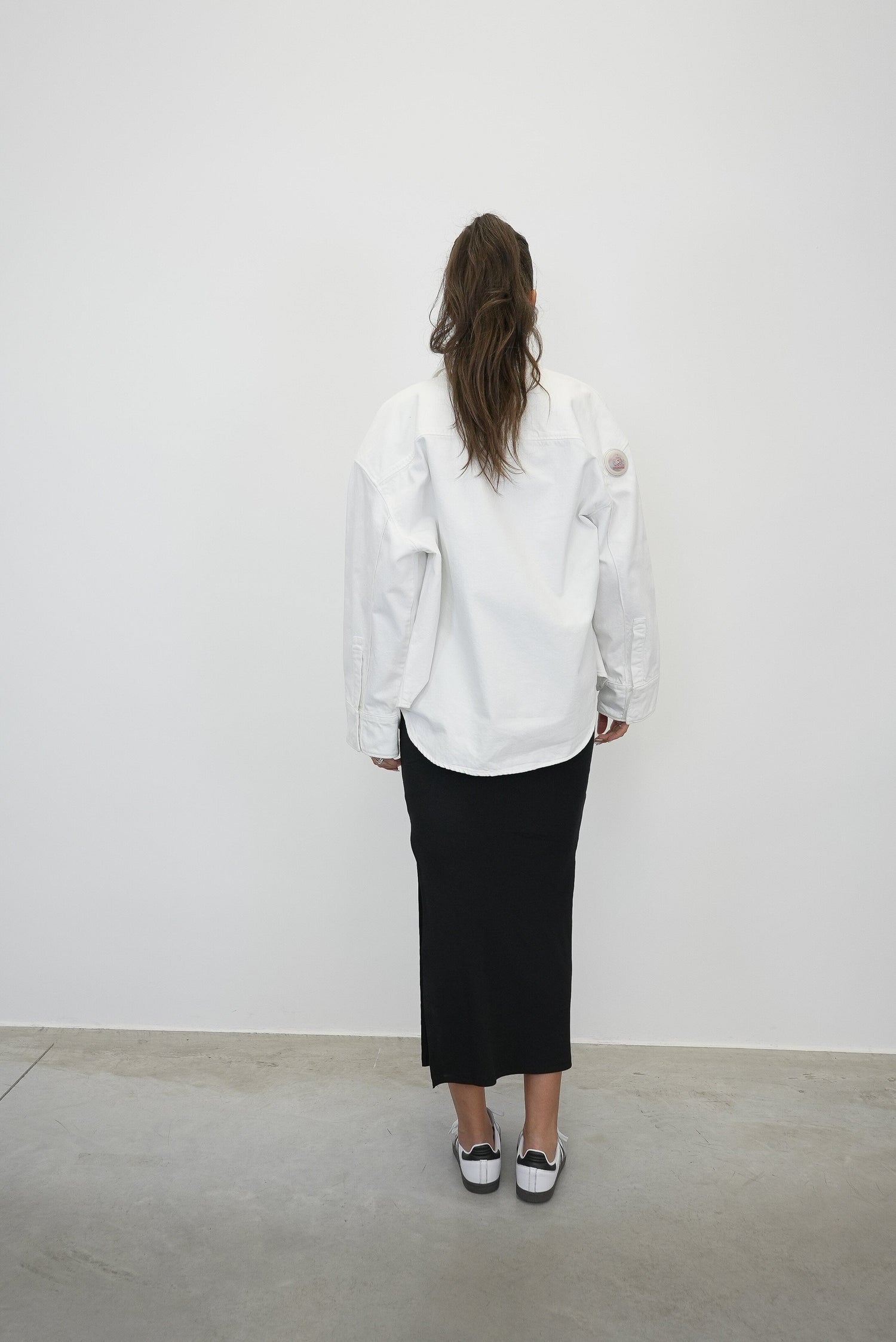 WHITE OVERSIZED DENIM SHIRT SHIRT GAUCHERE 