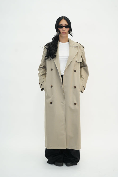TIMELESS TRENCH IN SOFT BEIGE