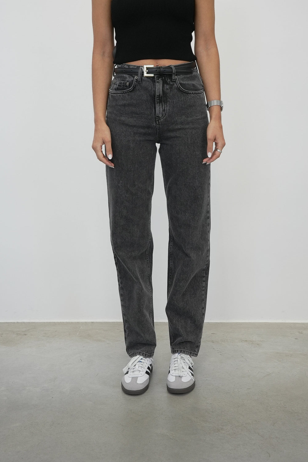 HANNAH 90'S JEANS IN WASHED BLACK JEANS KURE 