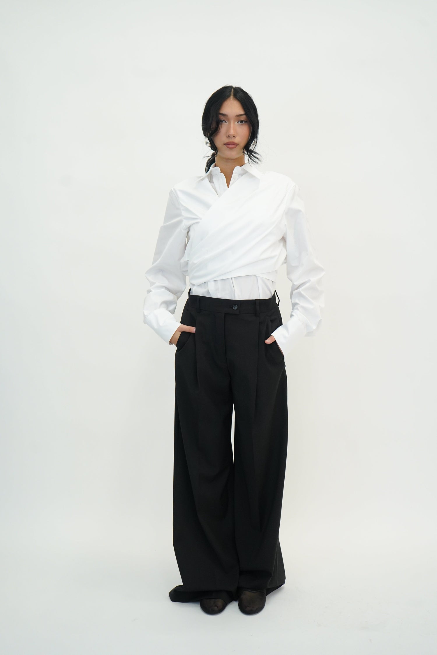 OGGI POPELINE SHIRT IN WHITE SHIRT MAXMARA 