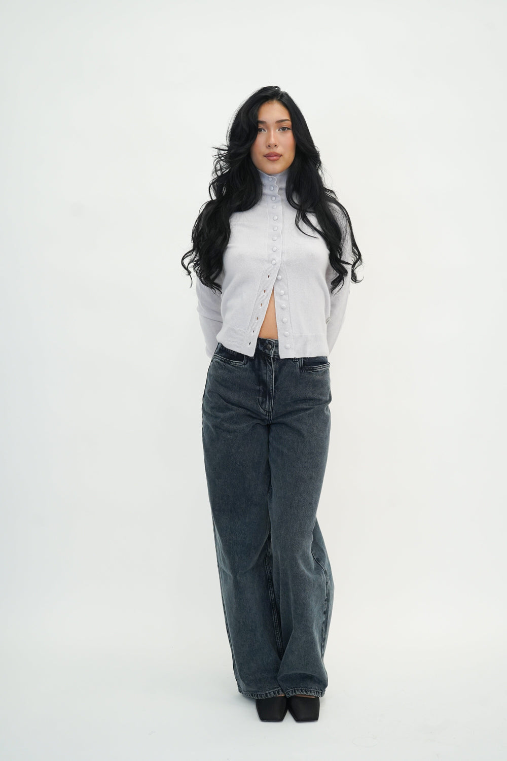 COCOON DENIM PANTS IN BLACK JEANS REMAIN 