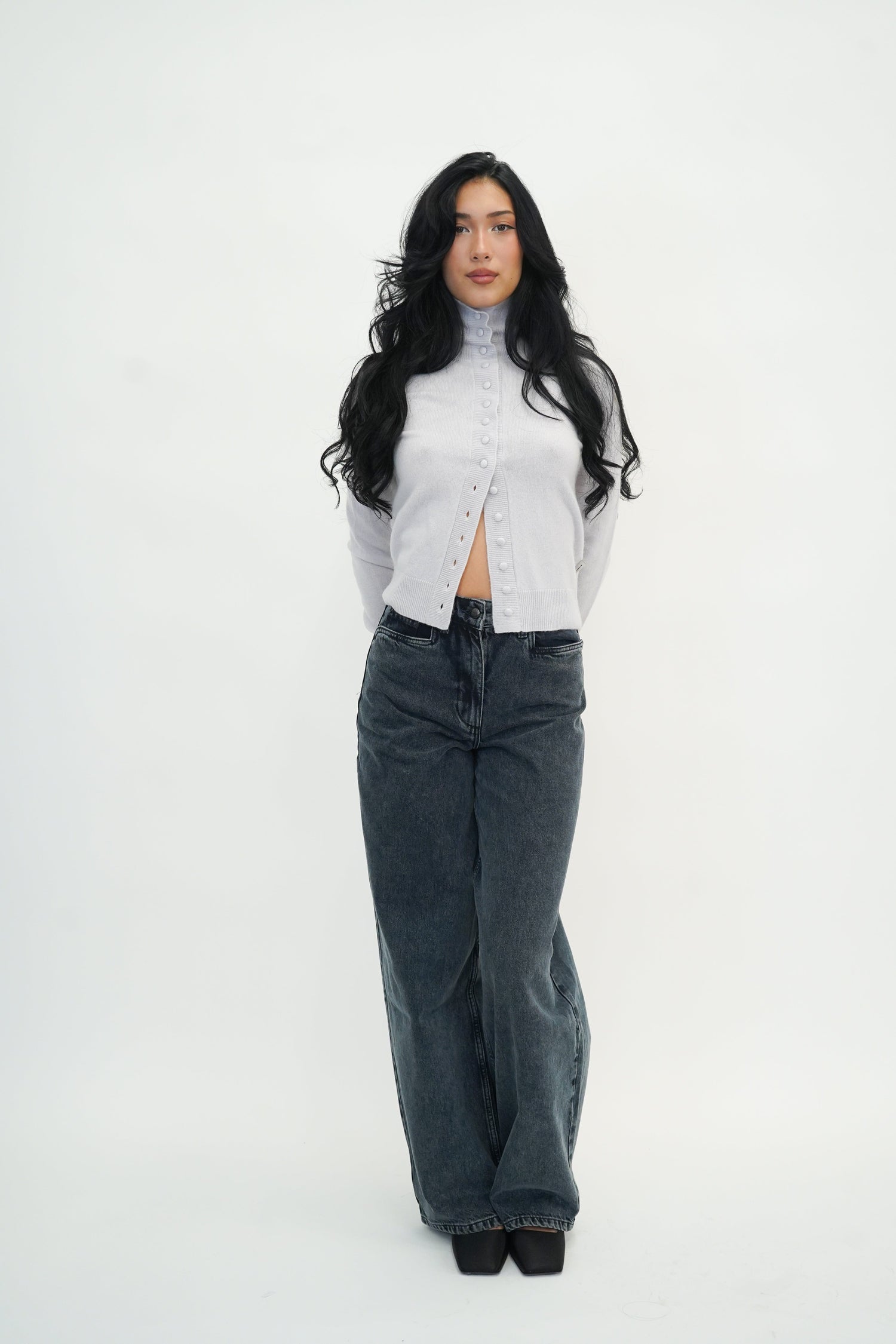 COCOON DENIM PANTS IN BLACK JEANS REMAIN 