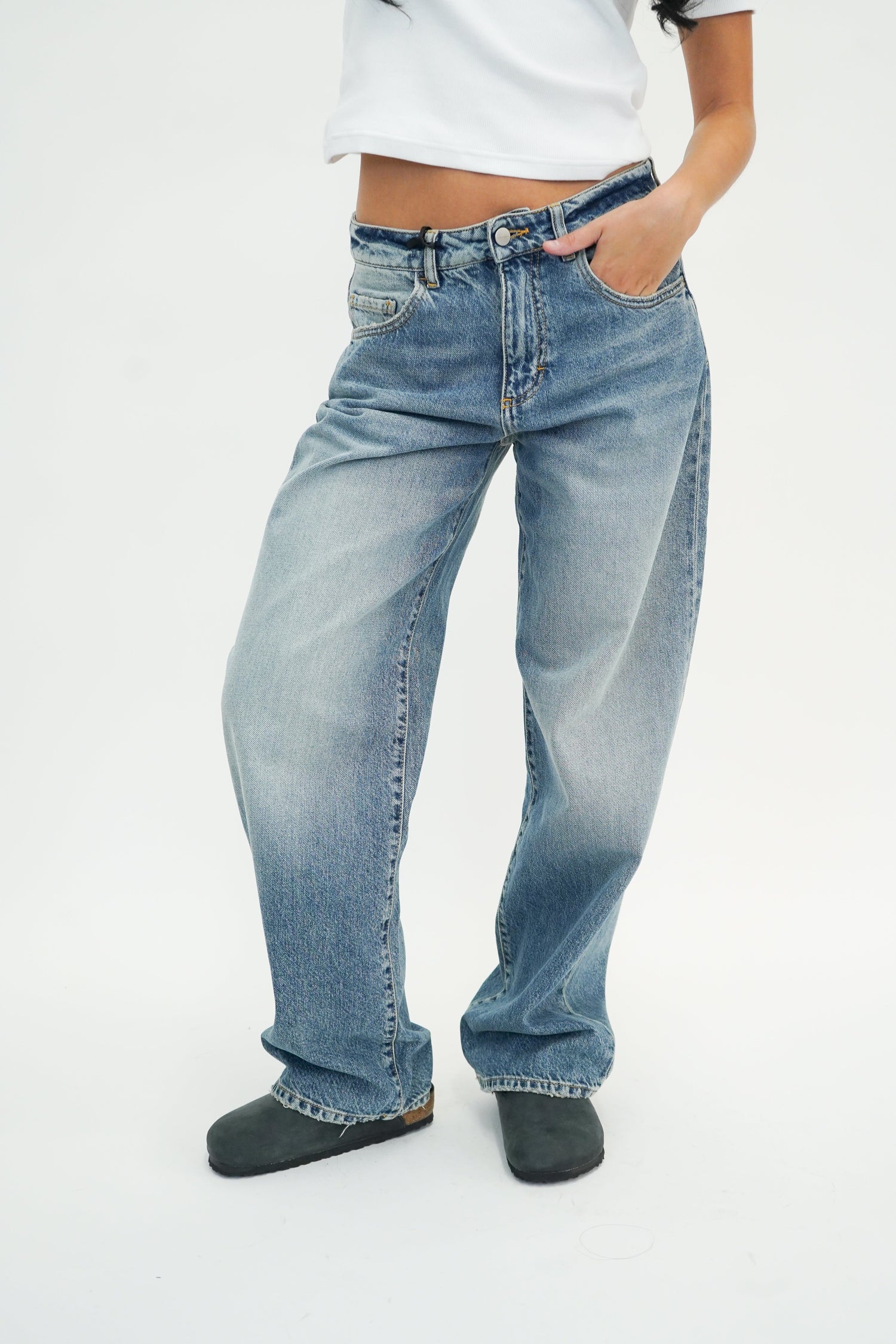 BEA DADDY JEAN WASHED BLUE JEANS ICON DENIM 