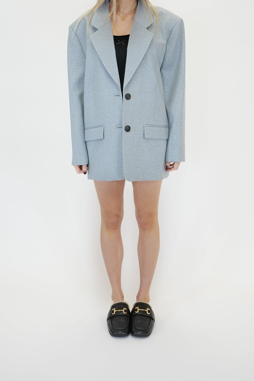 PAULIA MELANGE OZ BLAZER IN GREY BLAZER GESTUZ 