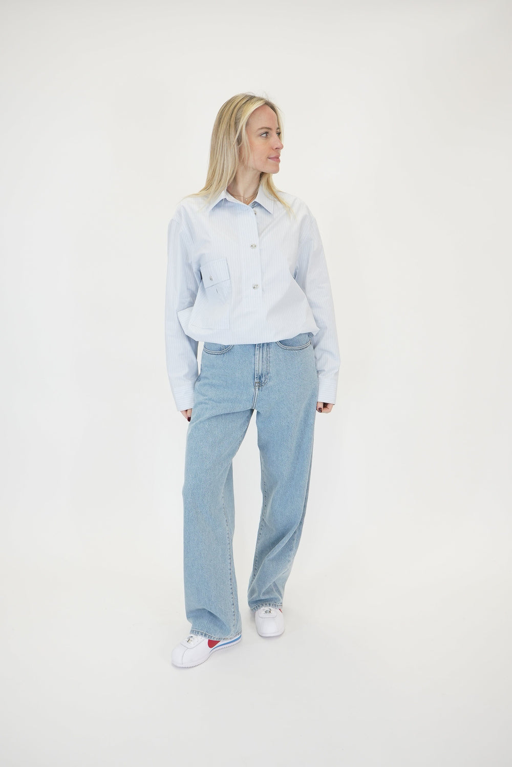 RELAXED WIDE LEG DENIM JEANS ROHE 