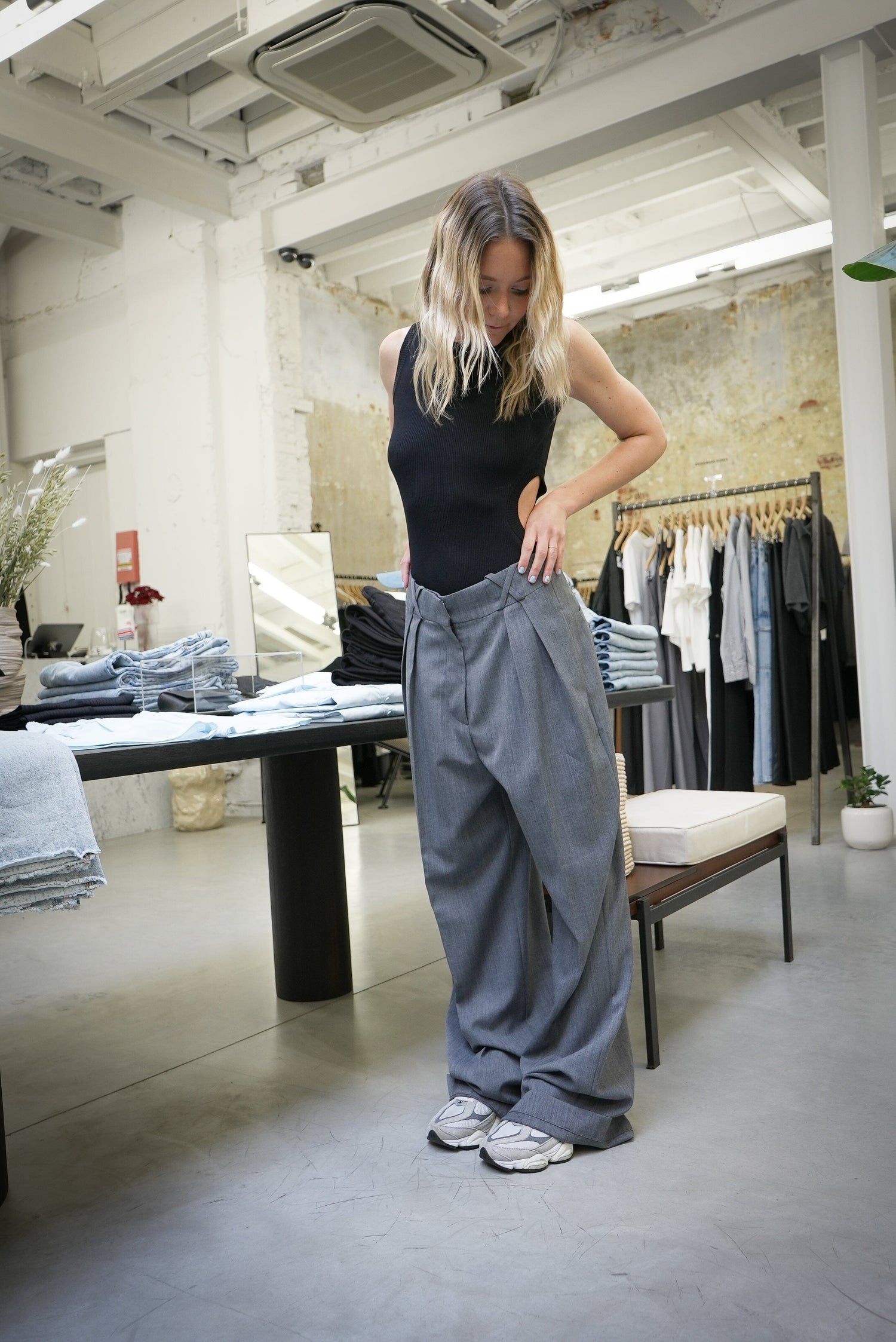 WIDE LEG TAILORED TROUSERS PANTS ROHE 