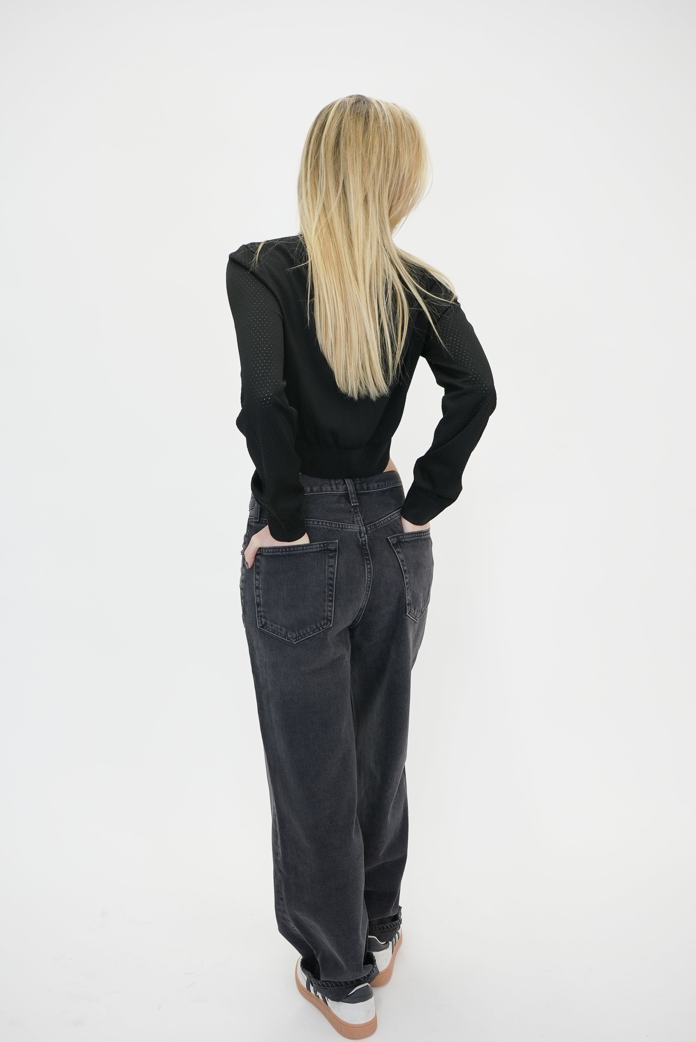 CROPPED CREWNECK CARDIGAN W/ A WANG LOGO PRINT CARDIGAN ALEXANDER WANG 