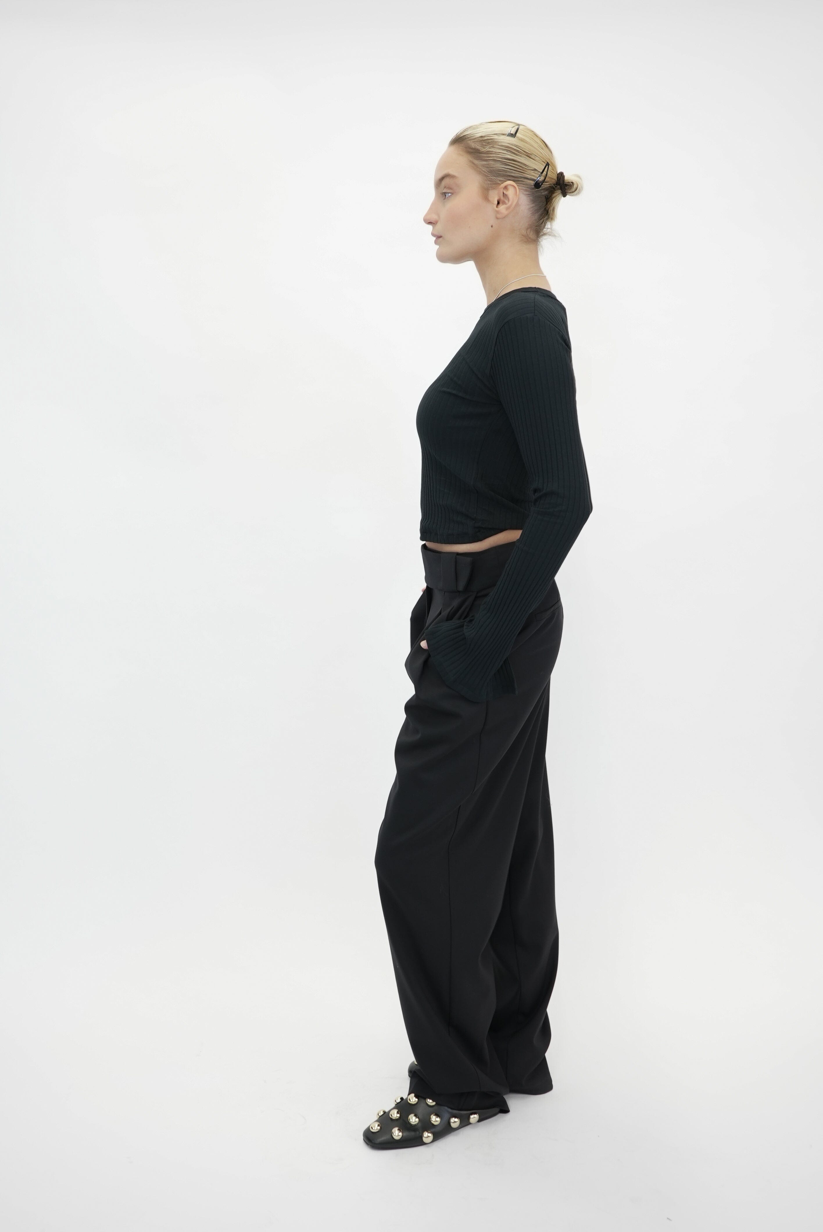 ERSILIA T-SHIRT IN BLACK T-SHIRT IRO 
