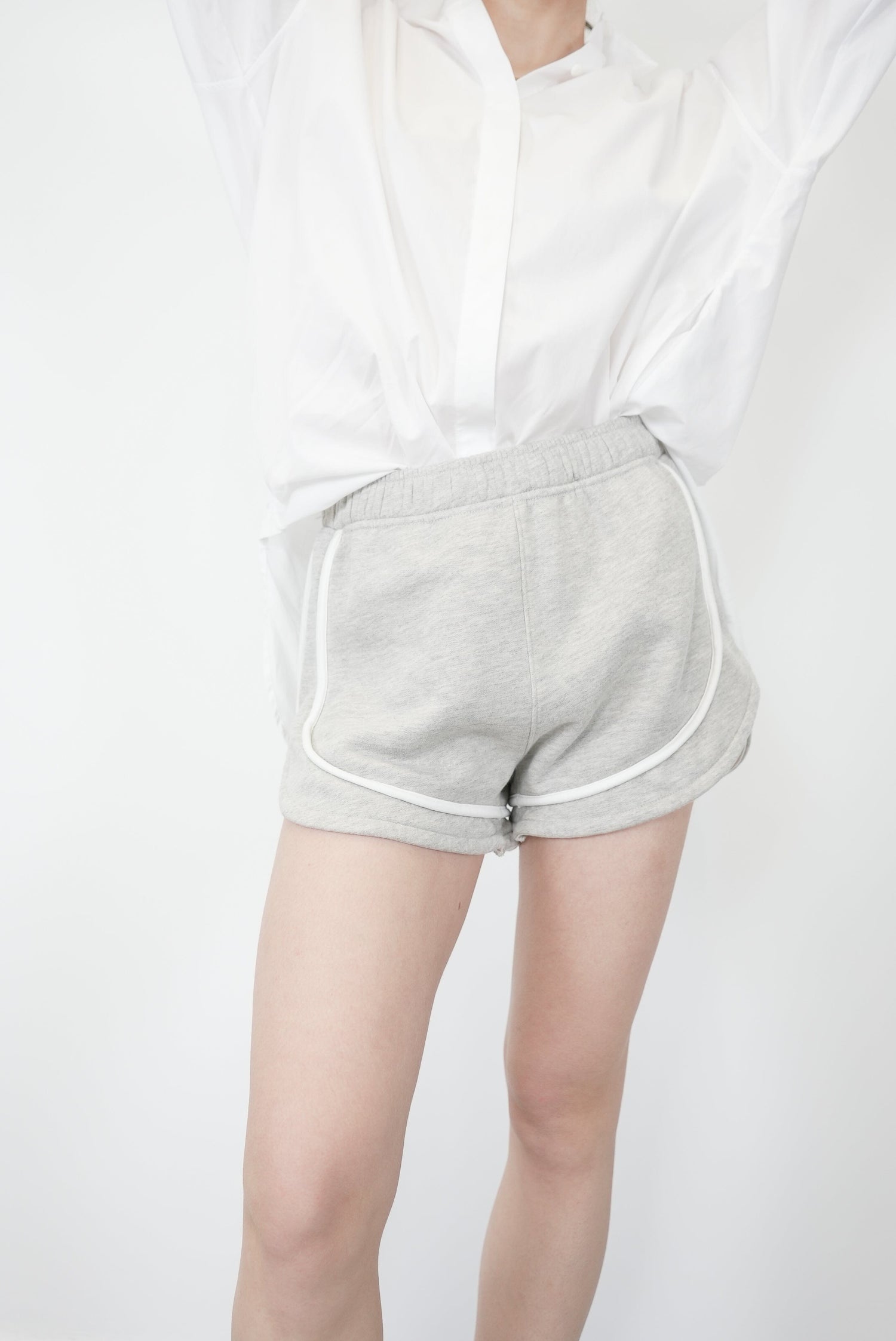 80'S TRACK SHORT IN HEATHER GREY AGOLDE 