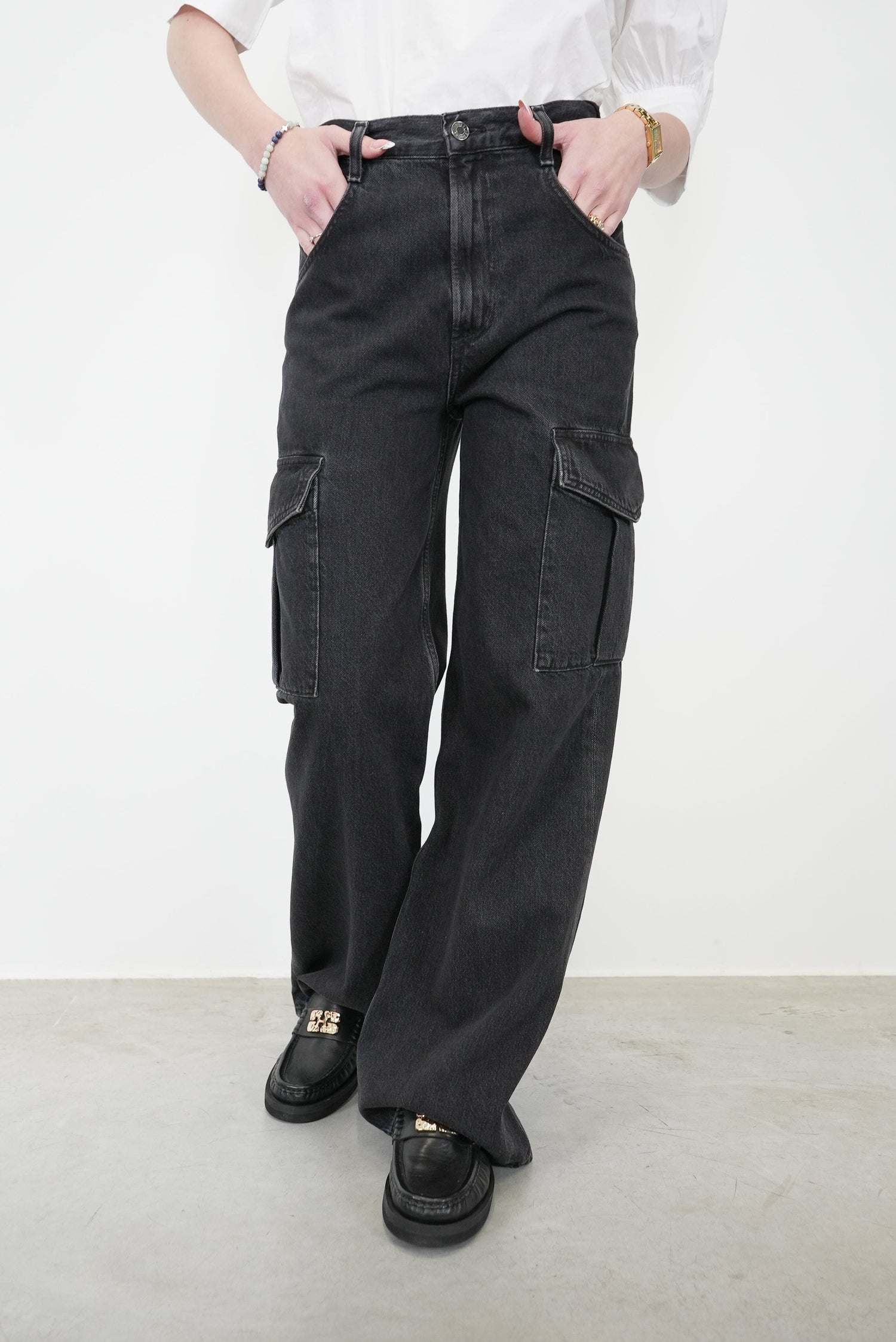 MINKA CARGO JEANS IN SPIDER JEANS AGOLDE 