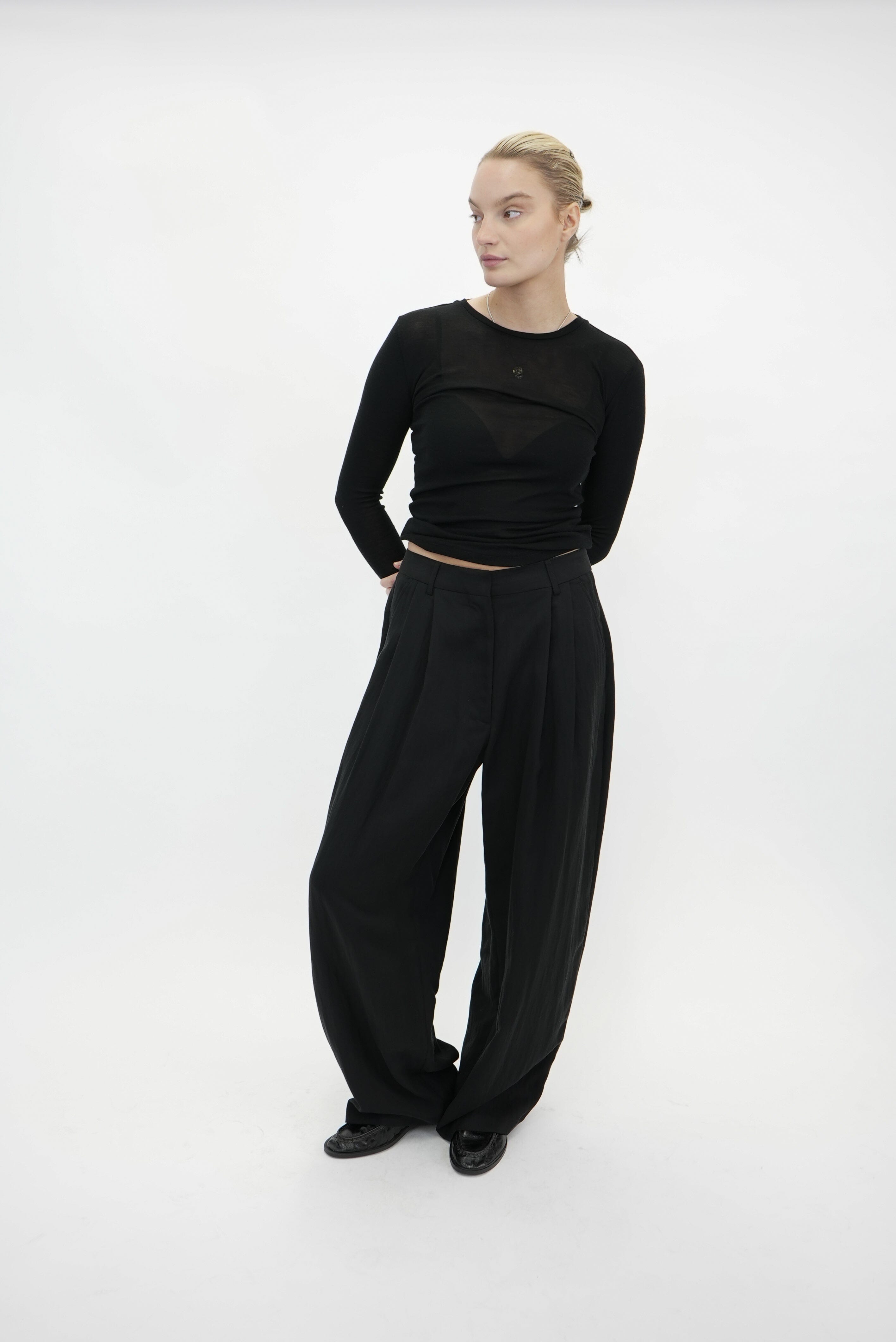 NINIA WOOL ROUNDNECK TEE TOP GESTUZ 