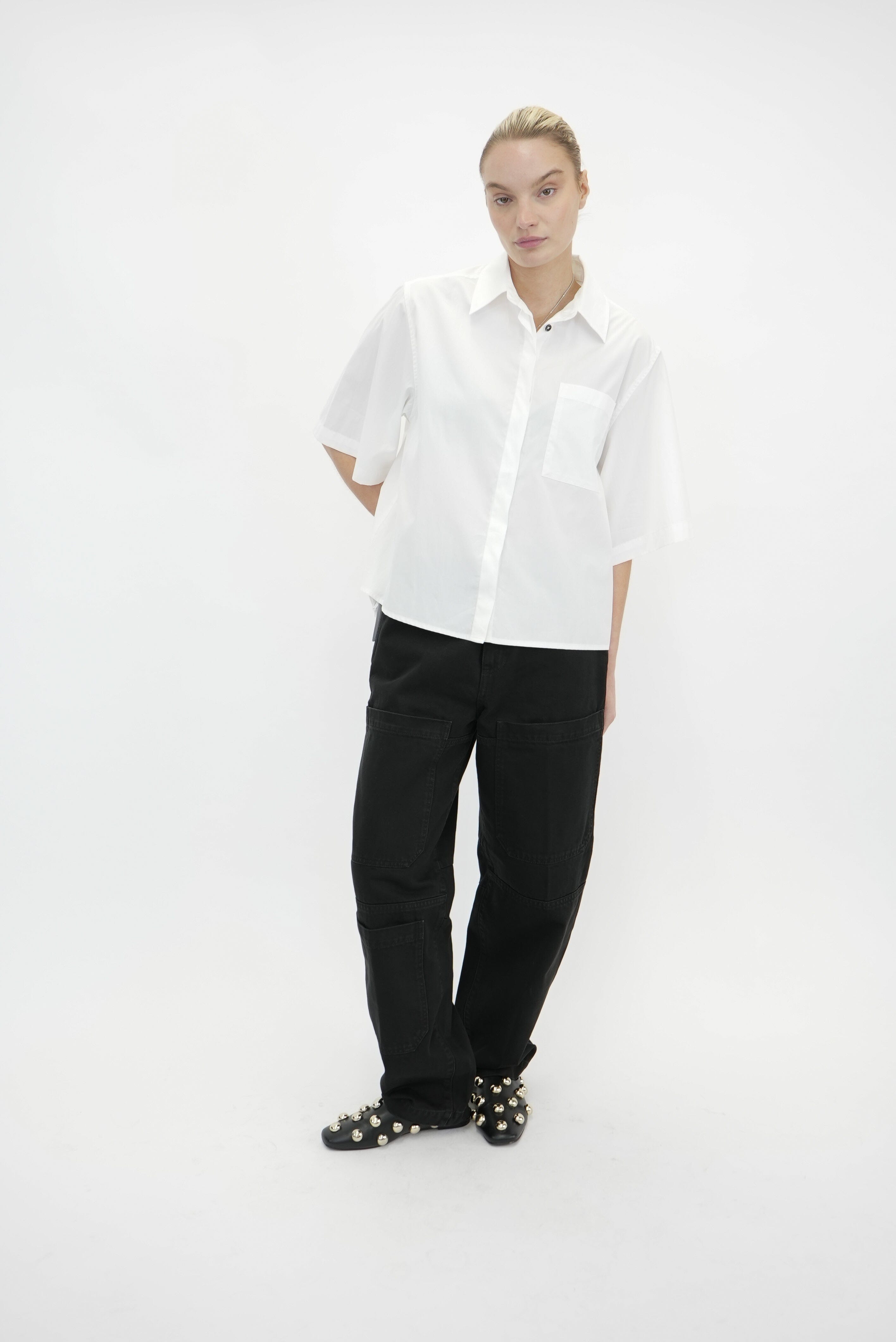 CLIOSHORT SHIRT SHORT SLEEVE WOMAN SHIRT NINE IN THE MORNING 