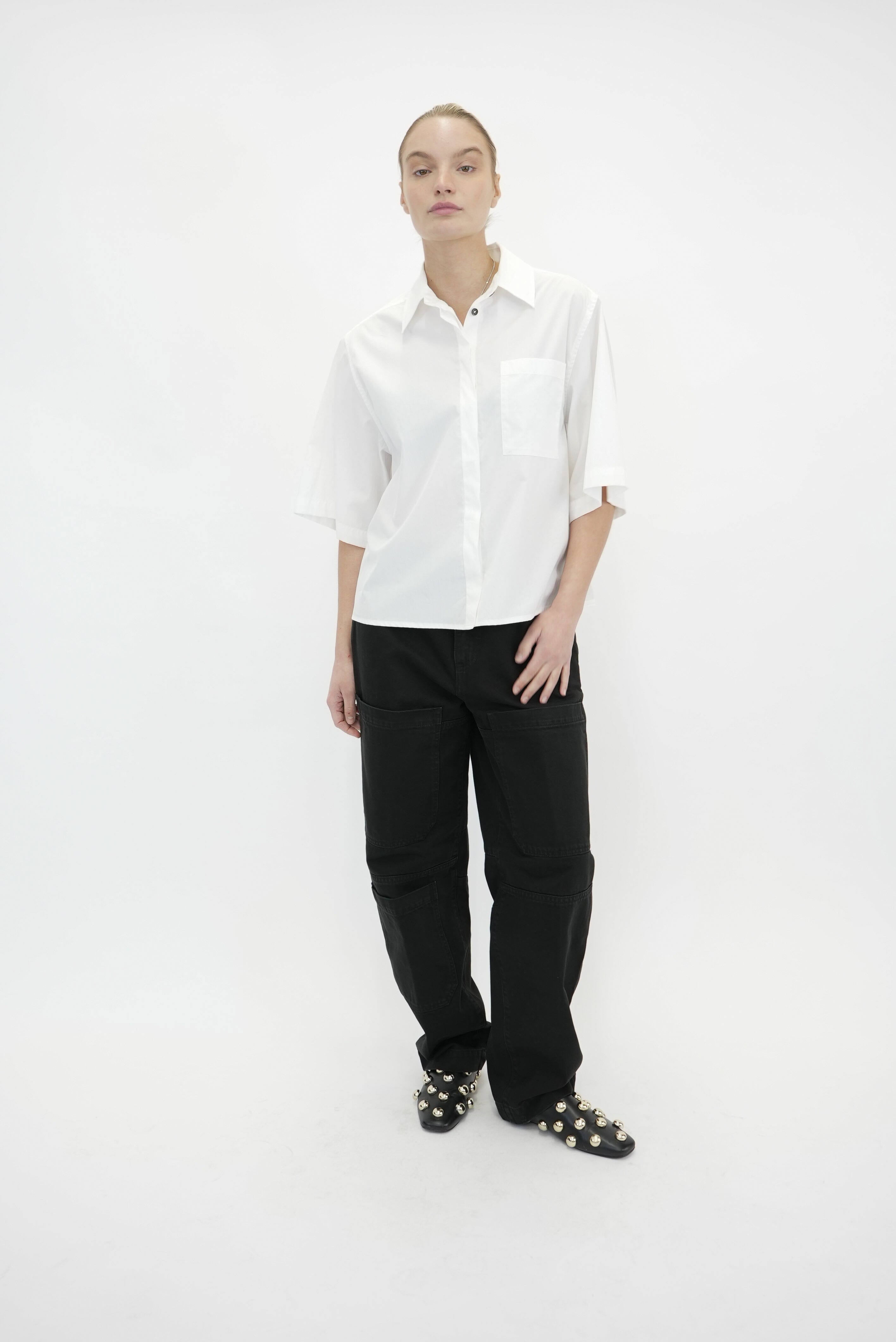 CLIOSHORT SHIRT SHORT SLEEVE WOMAN SHIRT NINE IN THE MORNING 