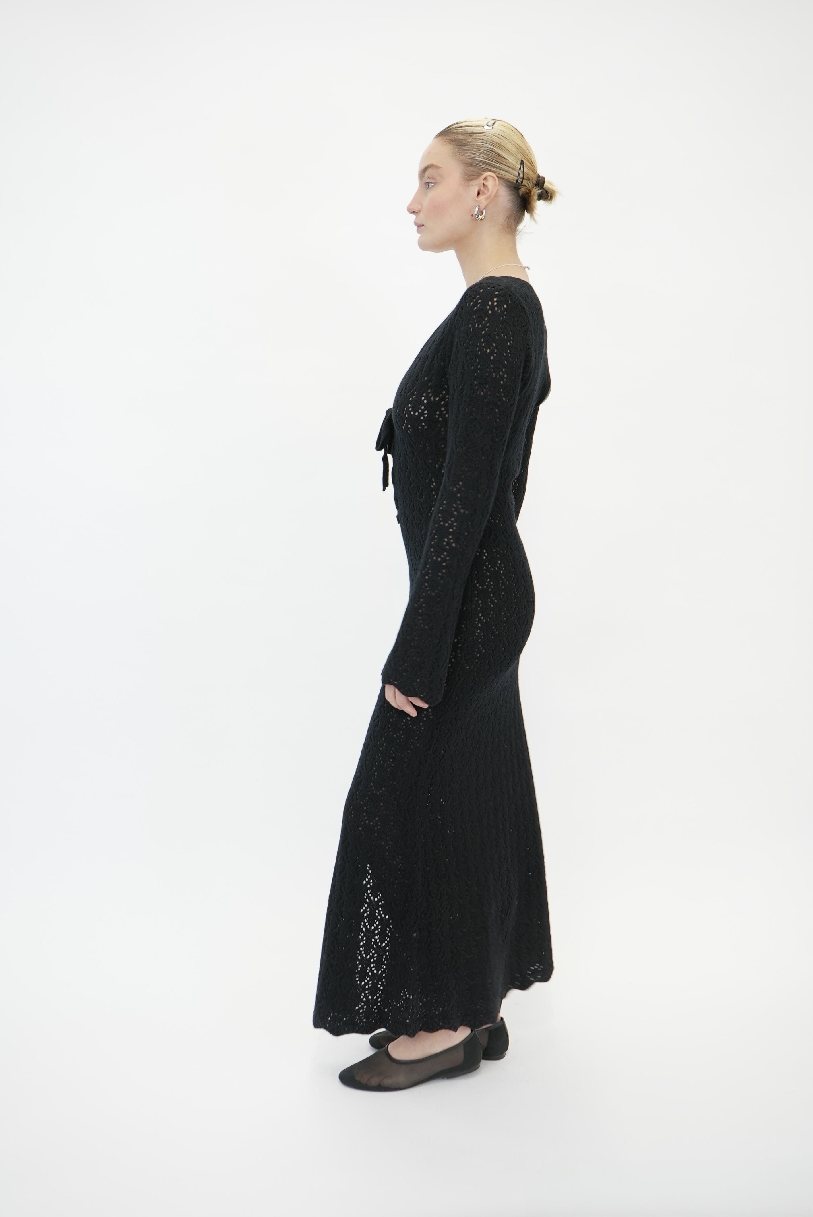 CANADA CROCHET DRESS IN BLACK DRESS THE GARMENT 